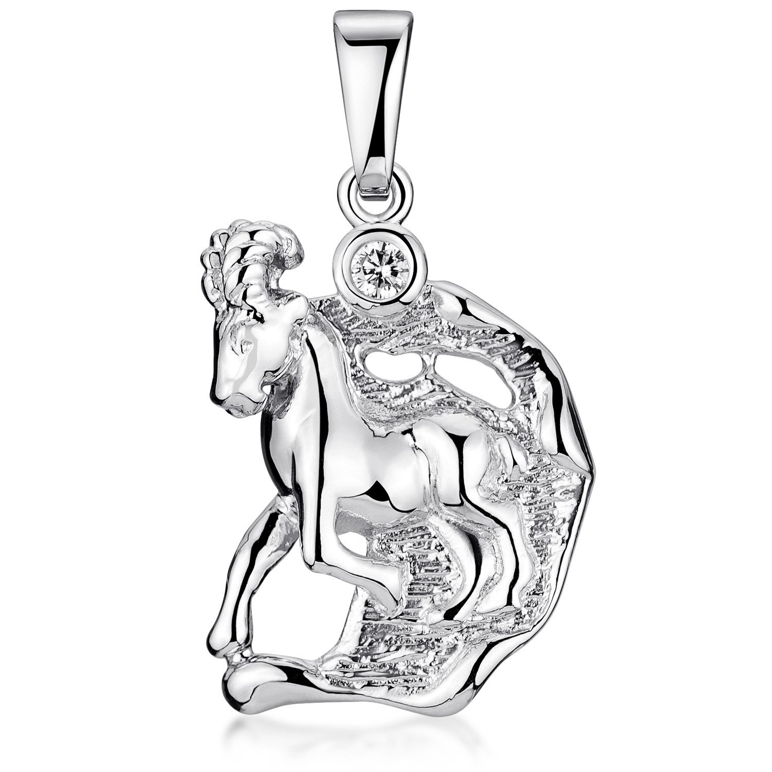 Sternzeichenanhänger Sternzeichen Steinbock / Capricorn Zirkonia KA-473