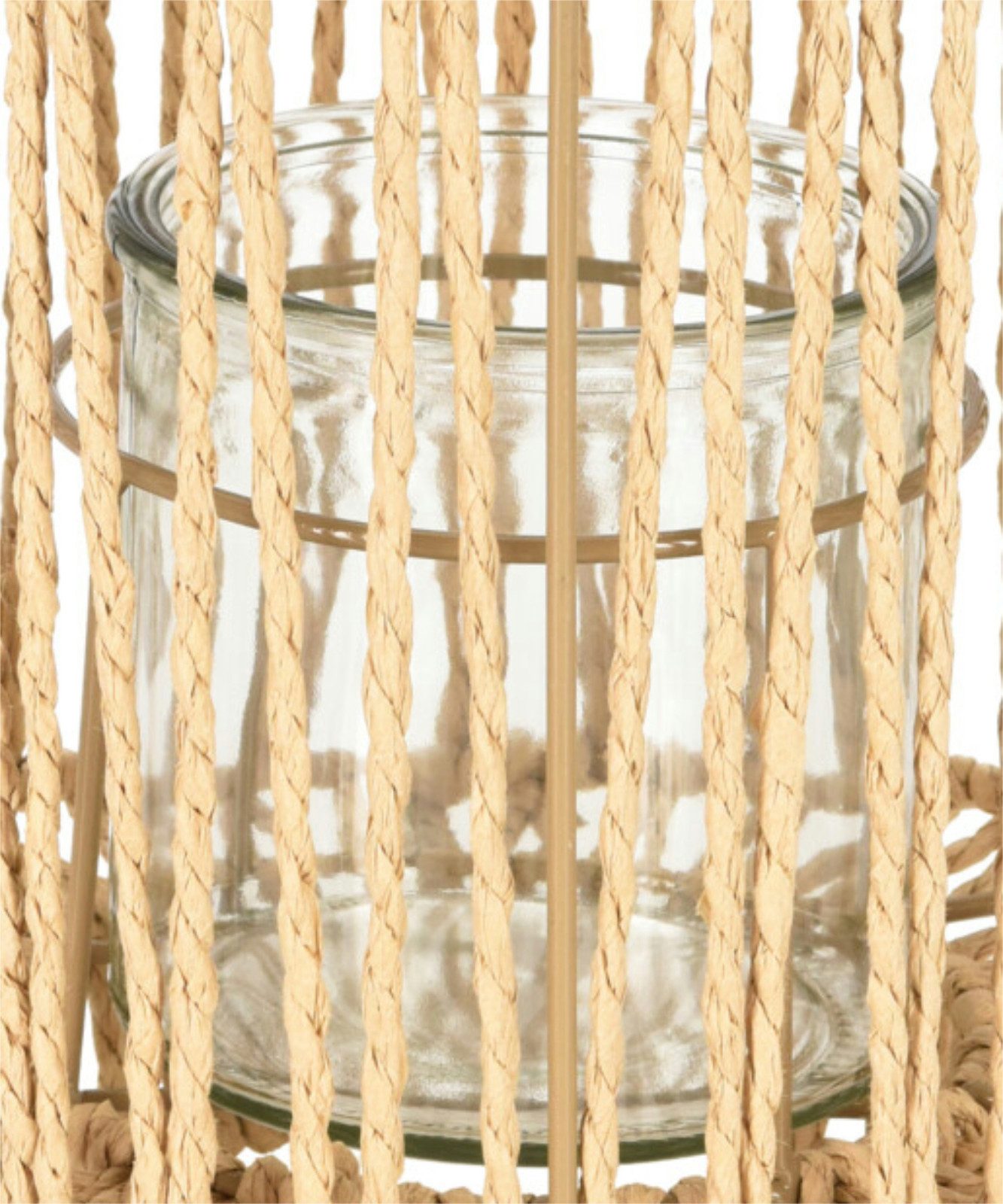 Koopman Kerzenlaterne Braun (1 St), Papierlaterne, Laterne, Glaseinsatz, Hä günstig online kaufen