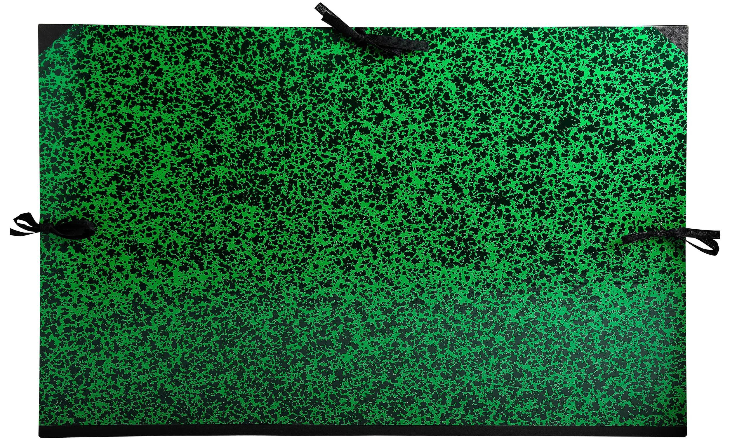 Schreibmappe 2x Zeichenmappe Stoffband für Großformate 80x120cm Grün 533600E