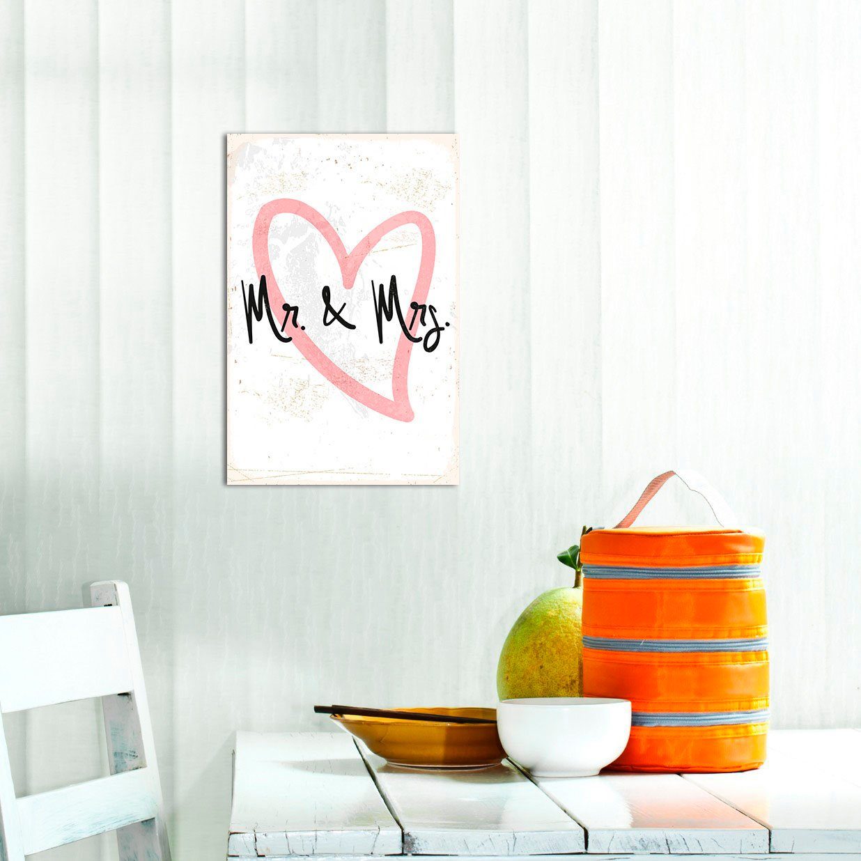 queence Metallbild Herzchen, Herzen, Schriftzug, Schriftzüge (1 St), Stahlschilder