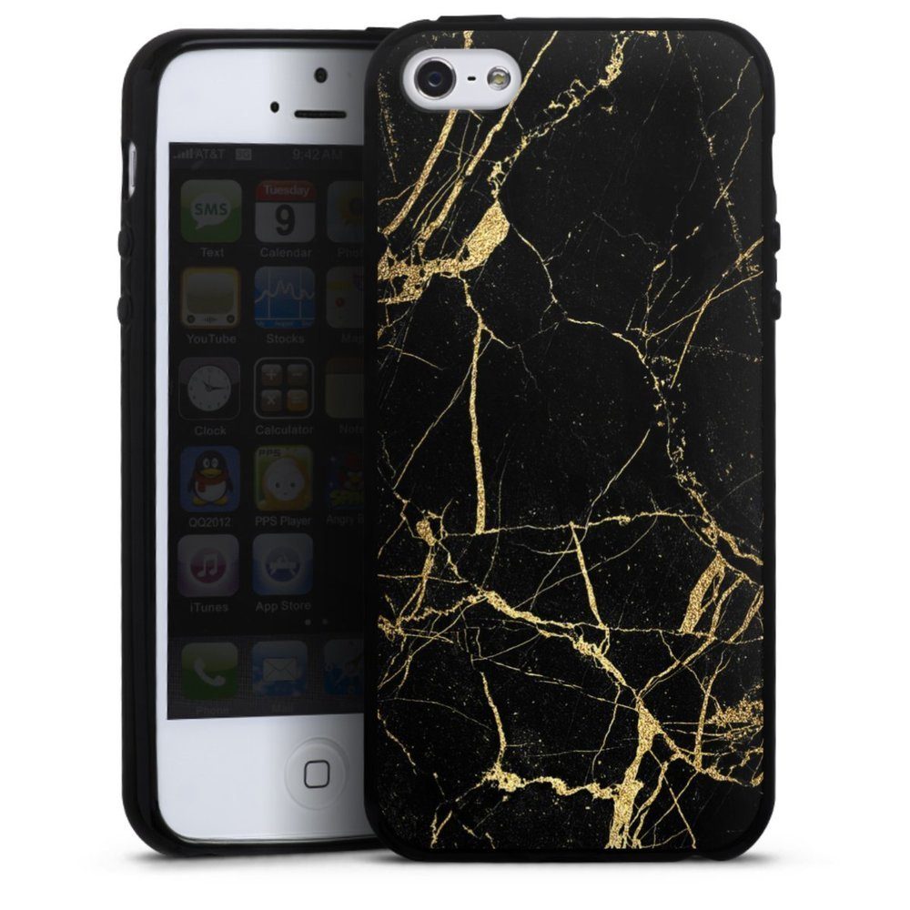 DeinDesign Handyhülle »BlackGoldMarble Look« Apple iPhone ...