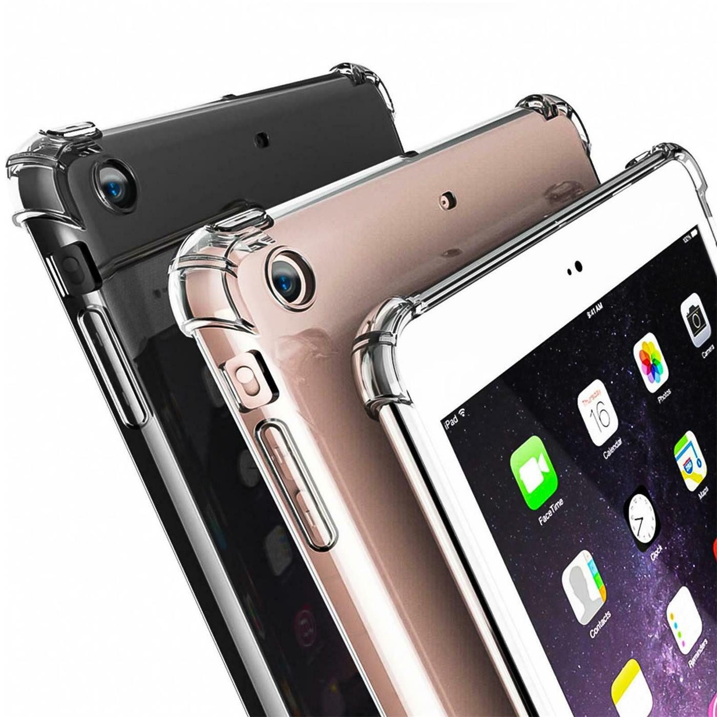 CoolGadget Tablet-Hülle TPU Silikon Case für Apple iPad 10.2 2019 25,9 cm (10,2 Zoll), inkl. Glas Schutzfolie Schutz Hülle Panzer Cover in Transparent