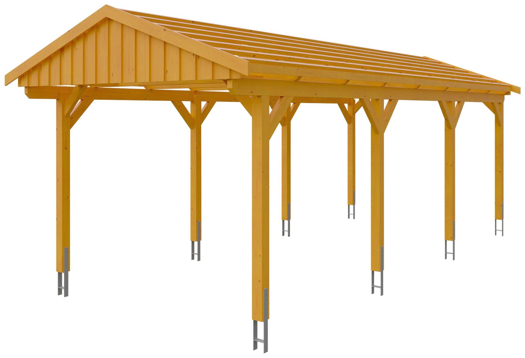 Skanholz Einzelcarport cm cm, Einfahrtshöhe, mit 317x808 Fichtelberg, Dachlattung BxT: 273