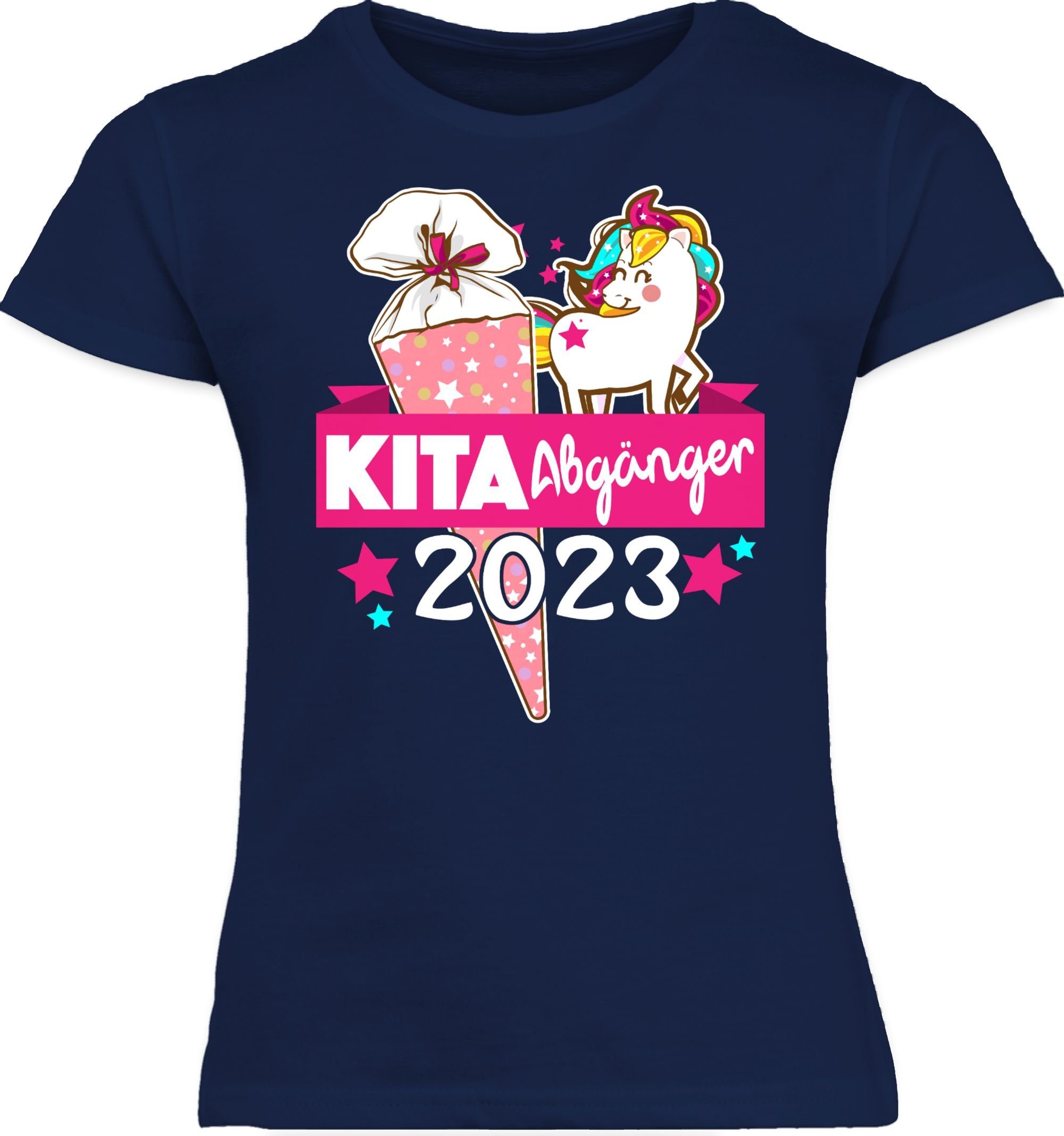 Shirtracer T-Shirt Kita Abgänger 2023 - Einschulung Mädchen 1 Navy Blau