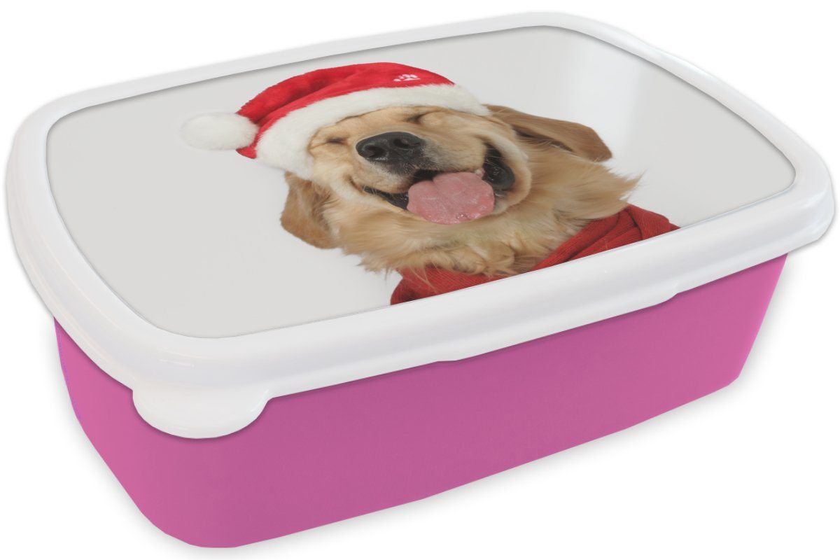 - Brotdose rosa - (2-tlg), Brotbox Lunchbox Hund - - - Lustig Kinder MuchoWow Mädchen, Snackbox, Mädchen, Lachen für Jungen Kinder, Erwachsene, Kunststoff Kunststoff,
