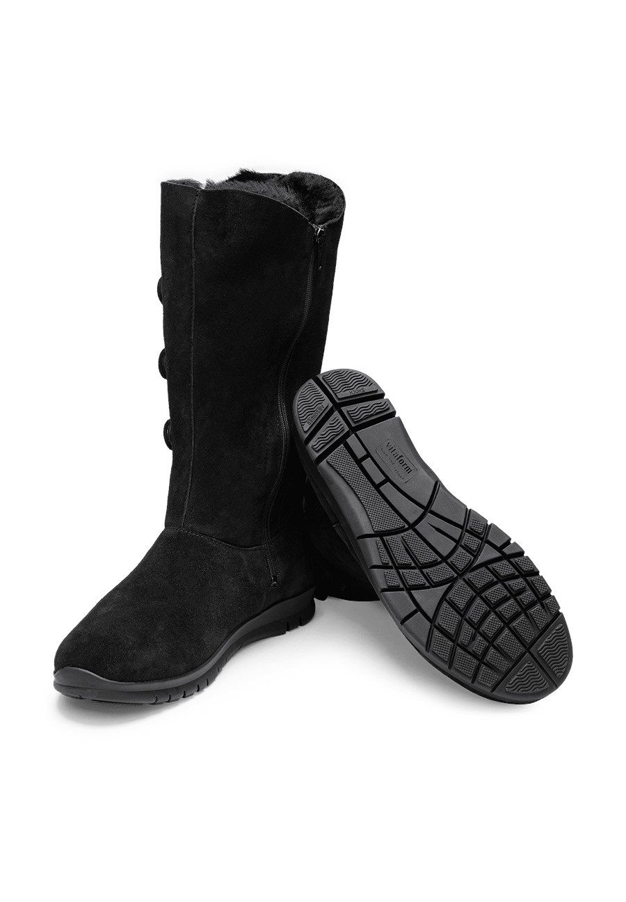 vitaform Damenschuhe Stiefel Veloursleder Stiefel