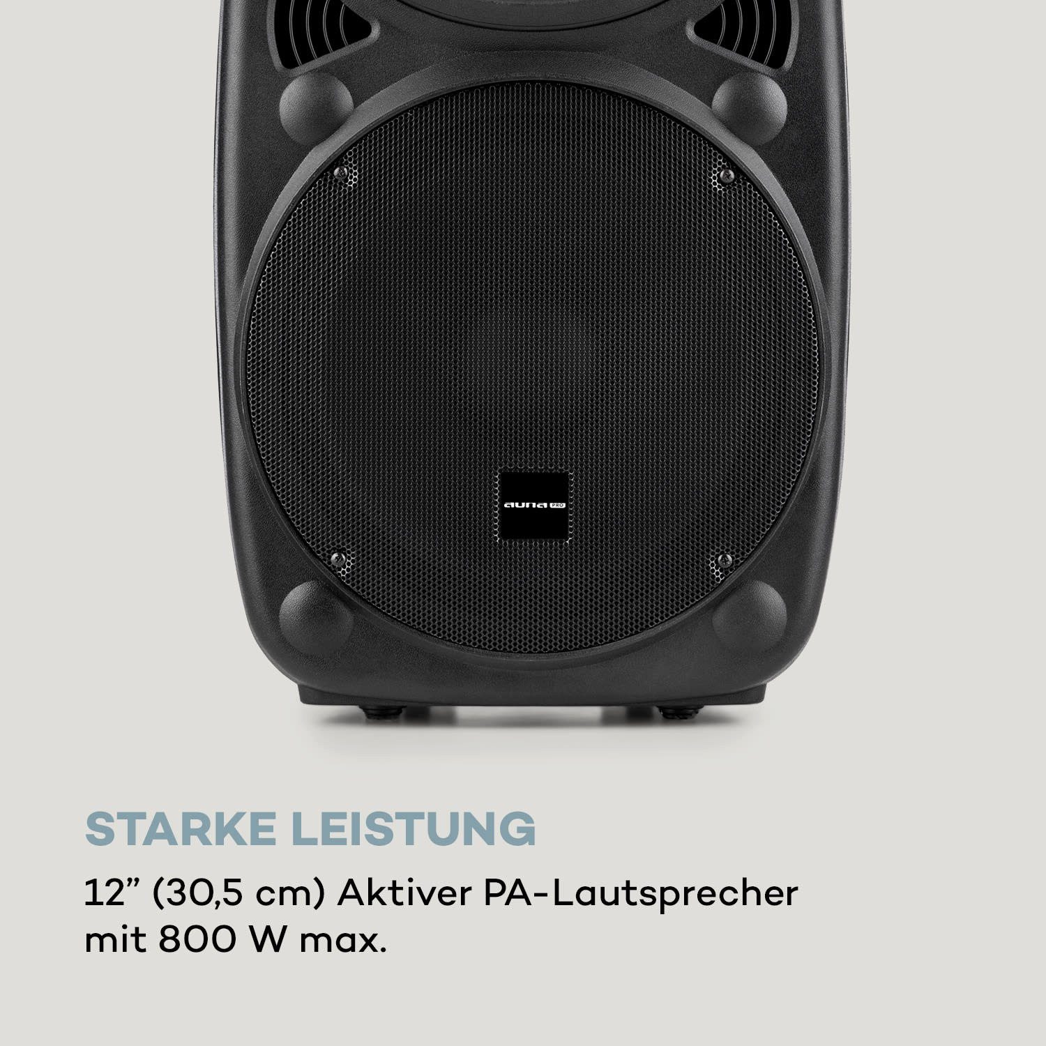 Auna Streetstar 12 Portable-Lautsprecher Maschine Komplettset Mikrofon PA Anlage W, mit (40 Karaoke Bluetooth) 2x