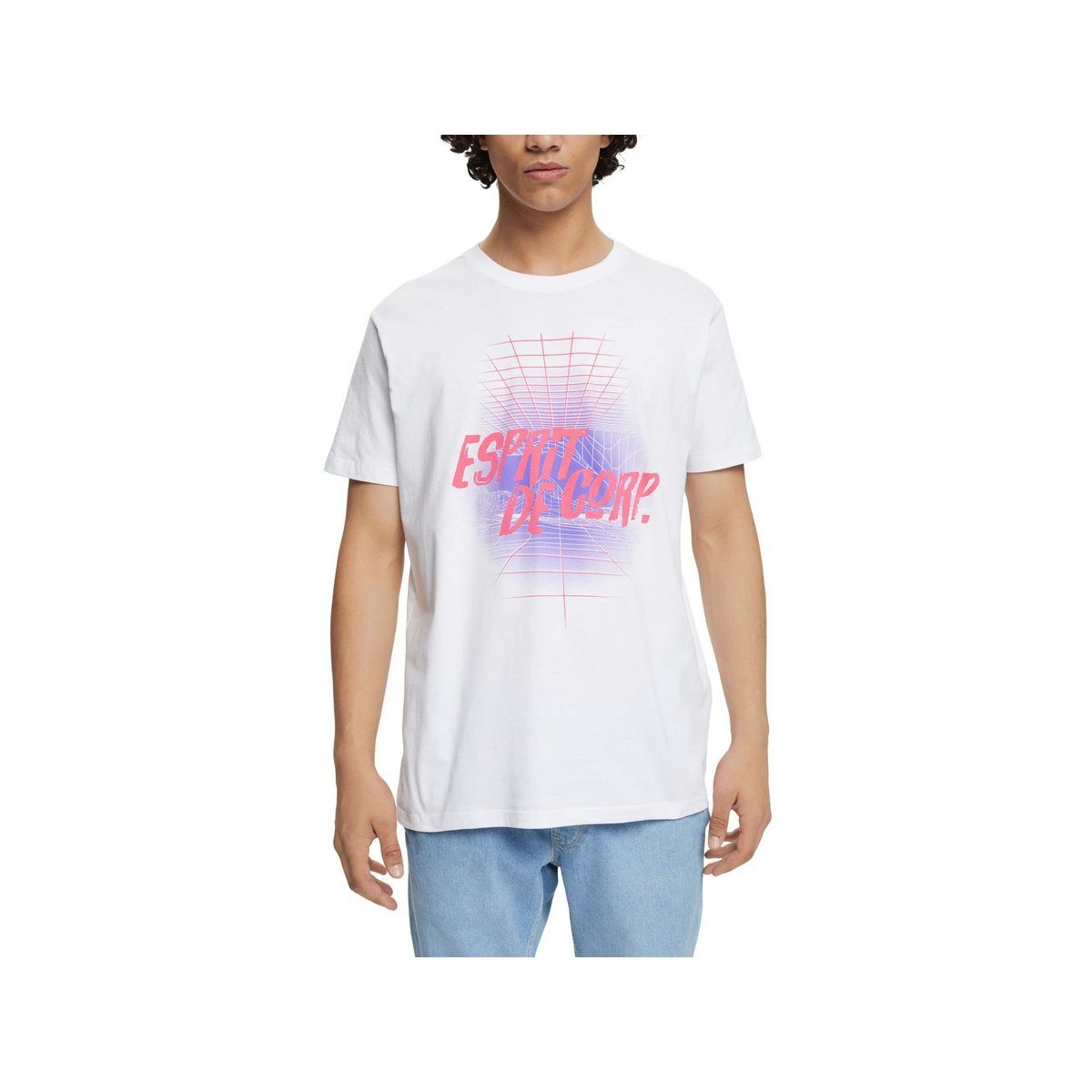 Esprit T-Shirt textil (1-tlg) weiß passform