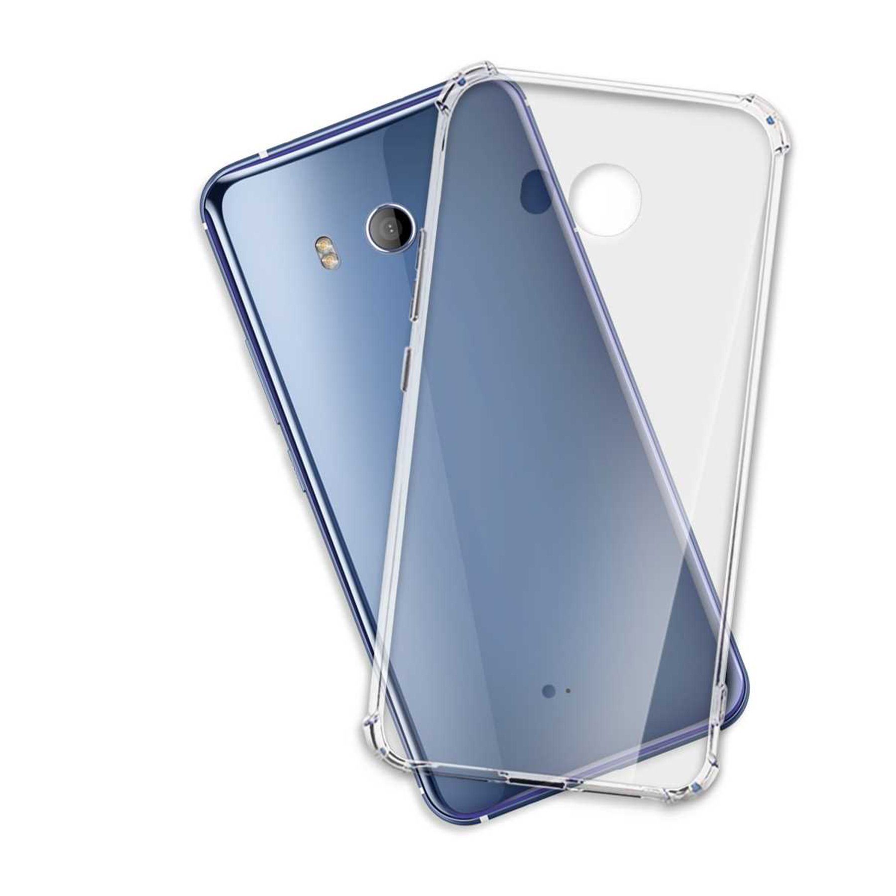 mtb more energy Smartphone-Hülle Clear Armor Case für HTC U11, Transparente TPU Schutzhülle Case Backcover mit Anti-Shock Verstärkung