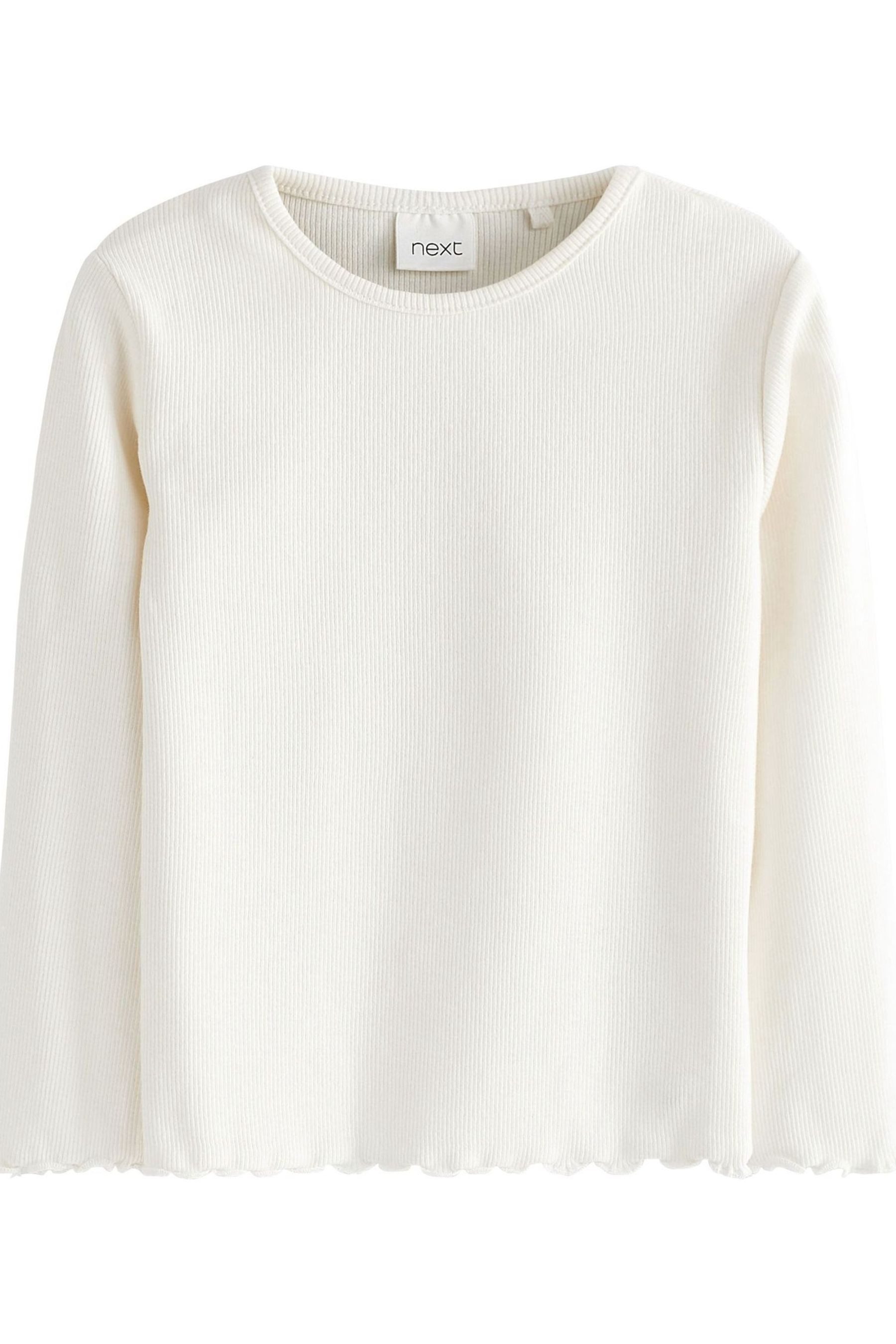 Next Langarmshirt Langärmeliges Feinripp-Shirt (1-tlg)