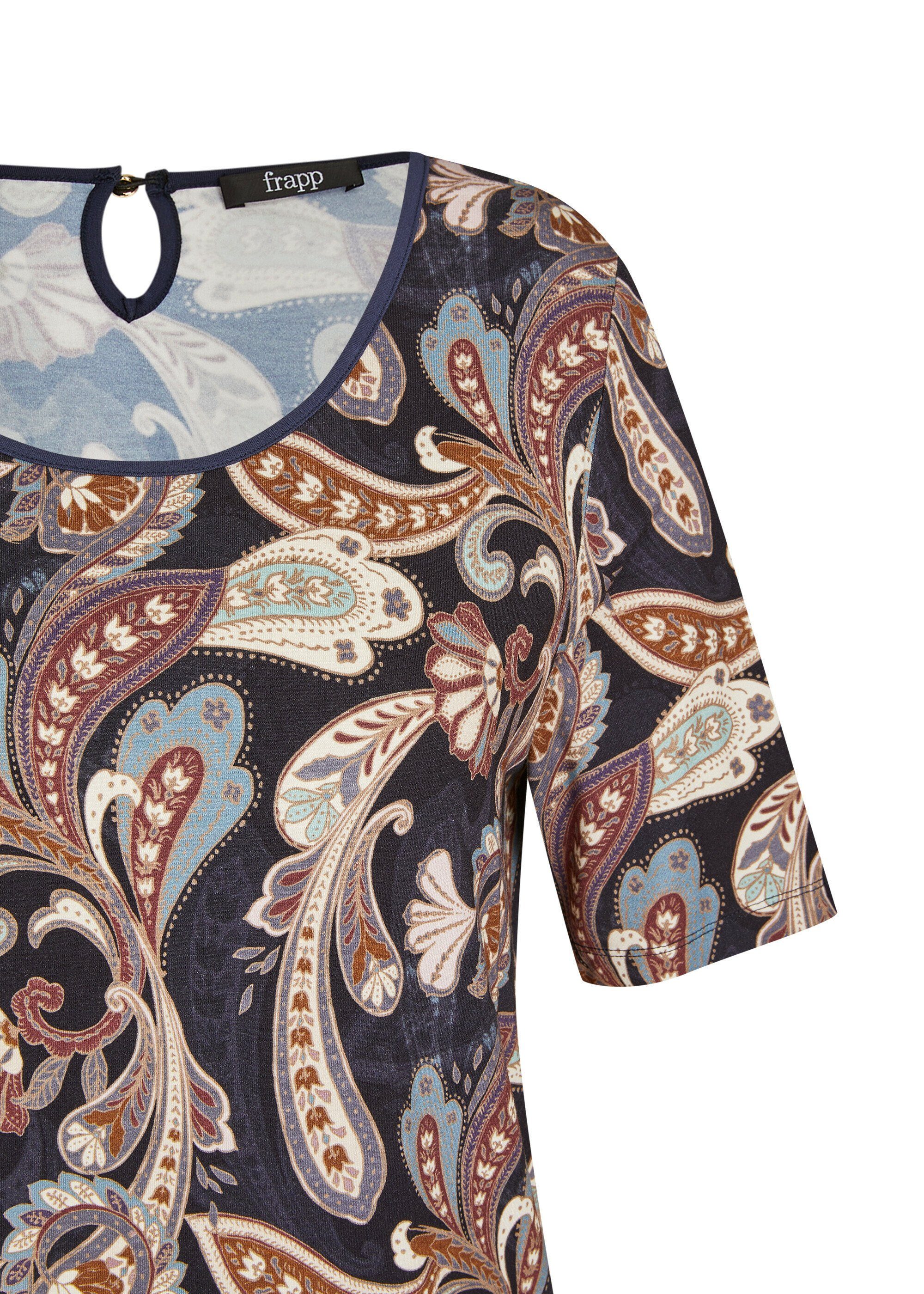 Print-Shirt FRAPP orientalischem Romantisches T-Shirt mit Muster