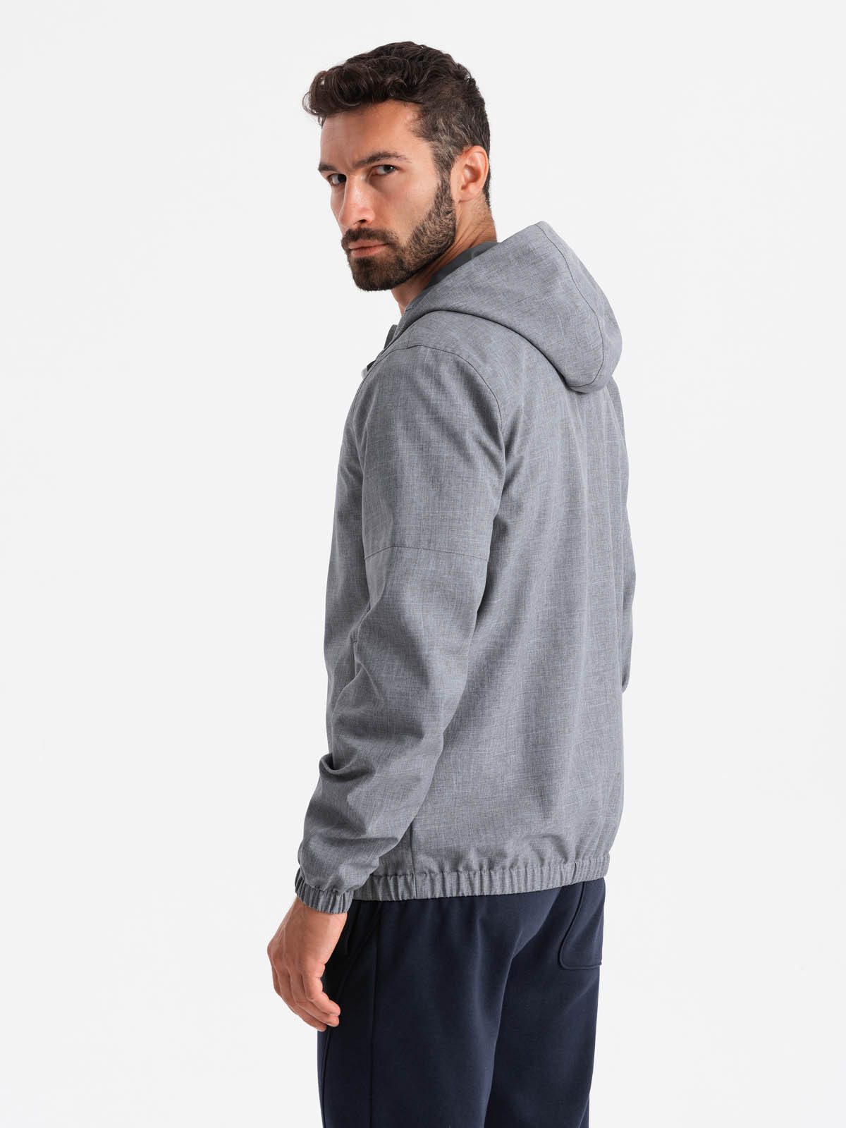 OMBRE Regenjacke Leichte Sportjacke für Herren mit Fleece-Futter -.