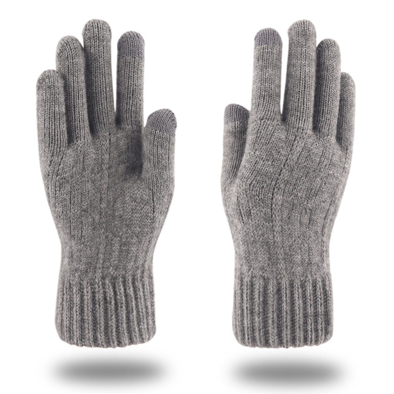 Strickhandschuhe Herren-Strickhandschuhe geteilten grau2 halben Fingern und Union Reisen mit
