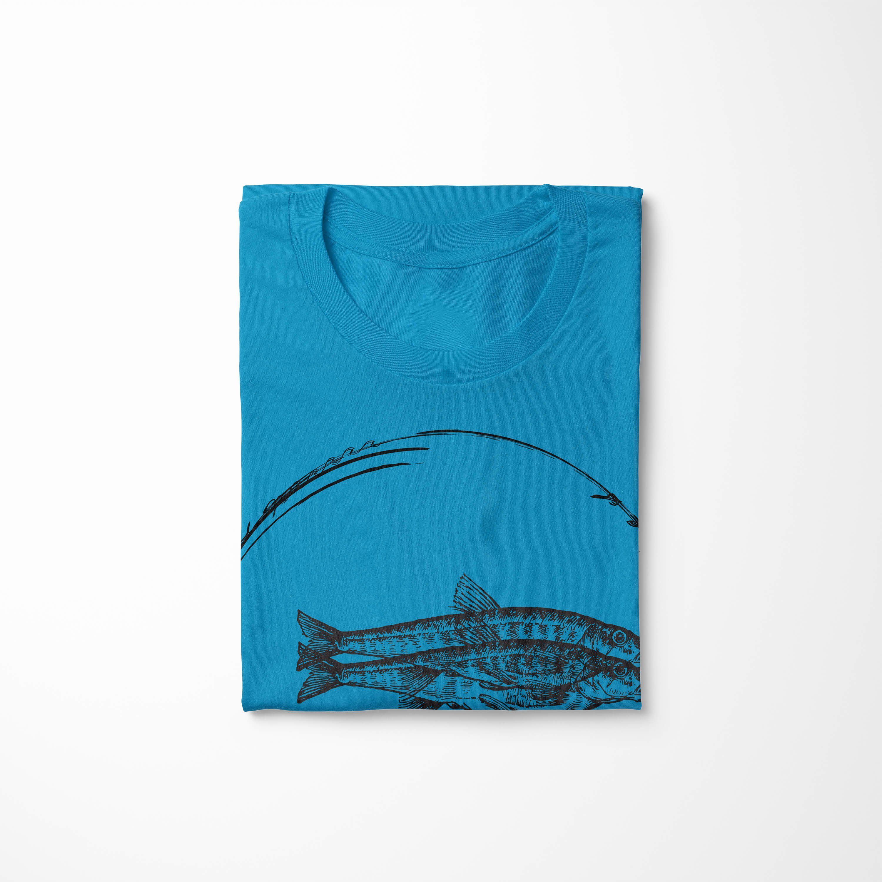 T-Shirt Schnitt Sinus sportlicher Sea - Creatures, feine 059 T-Shirt und / Struktur Sea Serie: Fische Tiefsee Art Atoll