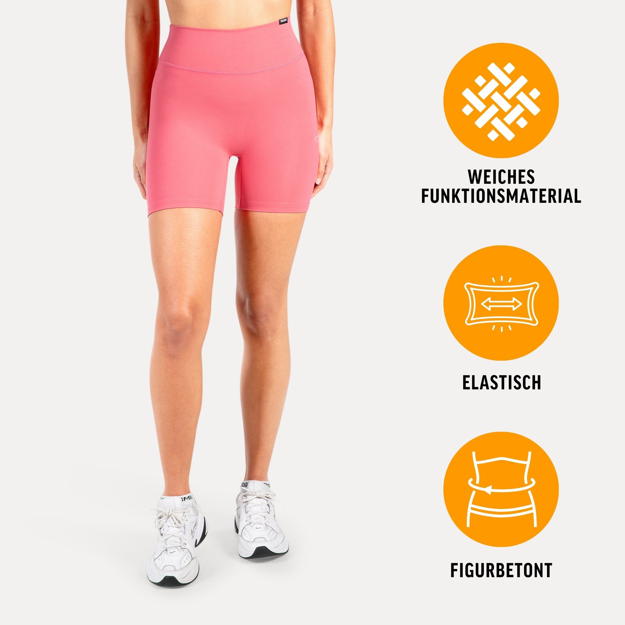 Smilodox Shorts Veyra, Figurbetonte Funktionsshorts mit 3D Rubber Print, Ku günstig online kaufen