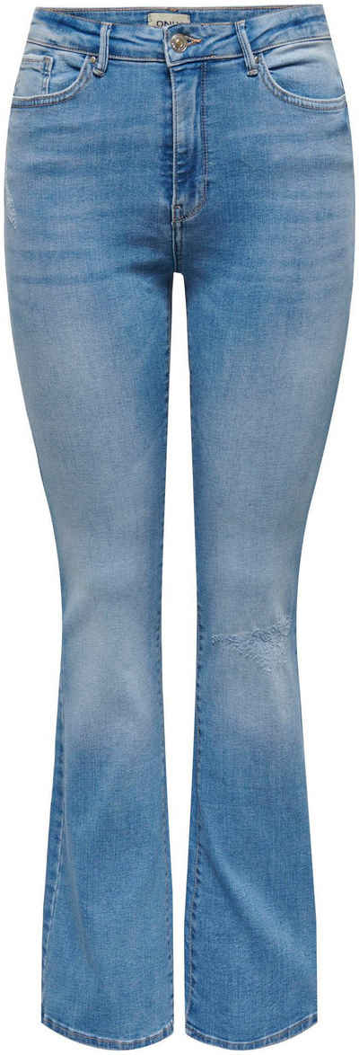 Only Bootcut-Jeans »ONLPAOLA MID WAIST FLARED DESTROY AZ«