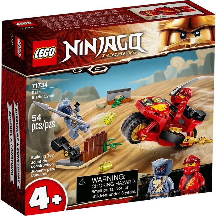 LEGO® Konstruktionsspielsteine LEGO® NINJAGO® - Kais Feuer-Bike (Set 54 St)