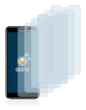 BROTECT Schutzfolie für myPhone Prime 4 Lite, Displayschutzfolie, 6 Stück, Folie matt entspiegelt