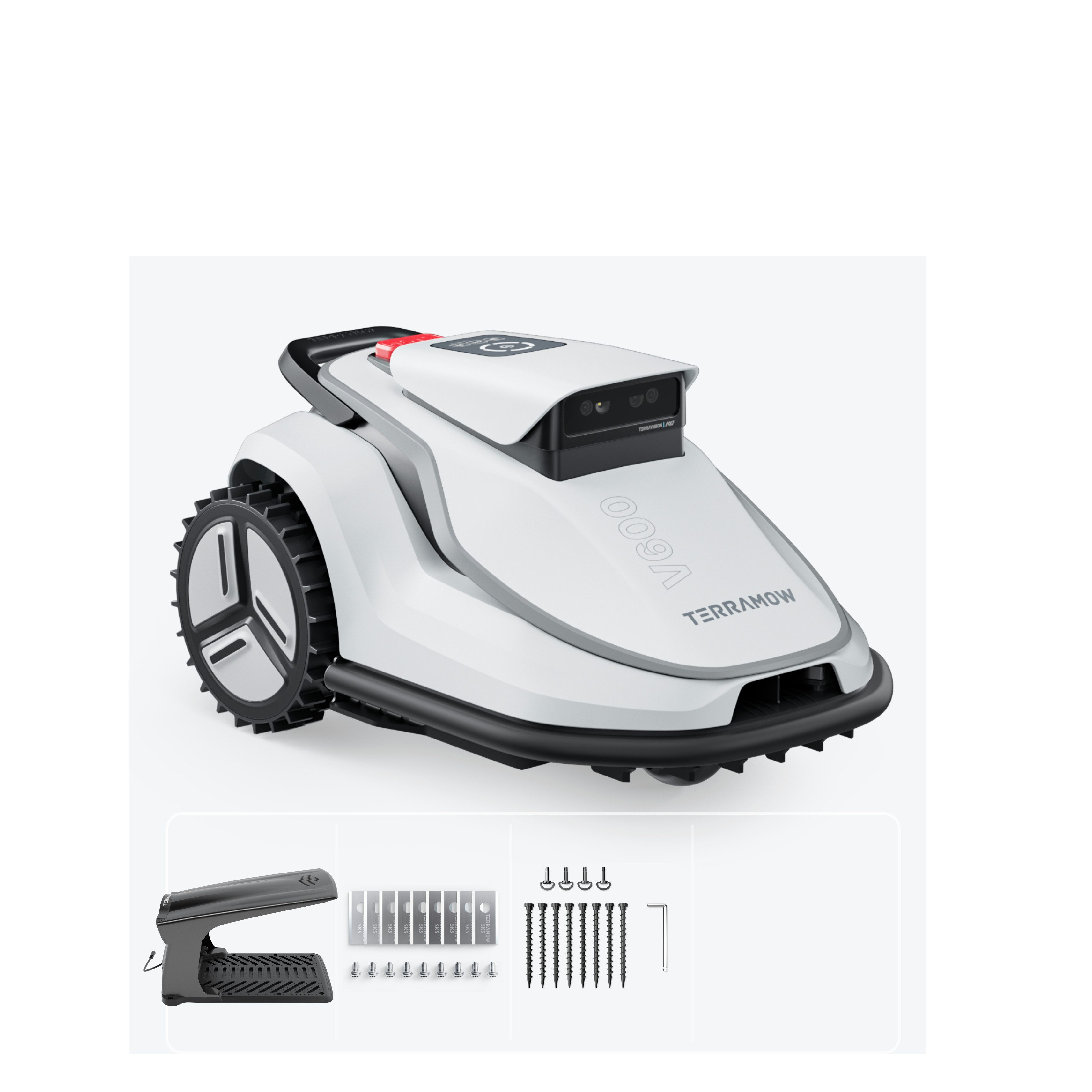 interpick Rasenmähroboter Terramow V1000 Mähroboter ohne Begrenzungskabel, bis 1200 m² Rasenfläche