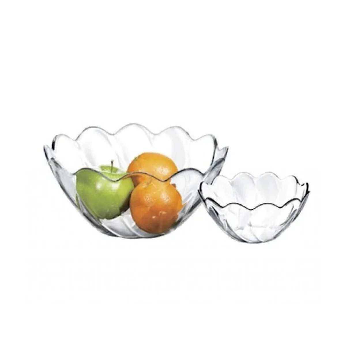 Pasabahce Servierschale Hasir 7-teiliges Servierschalen-Set aus Glas – elegant & vielseitig, Glas, (Packung, 7-tlg), Glas, 7-teilig