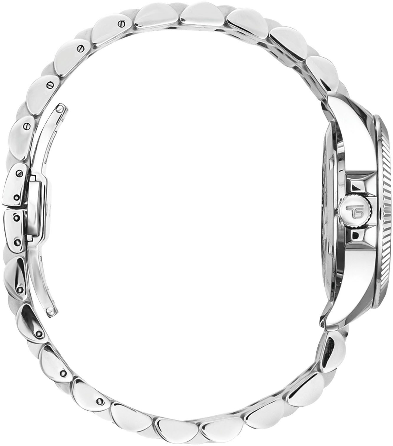 THOMAS SABO Quarzuhr DIVINE FLOWER WA0421-201-201-33MM, Armbanduhr, Damenuhr, Edelstahlarmband, Tag, Blumen, Zirkonia (synth)