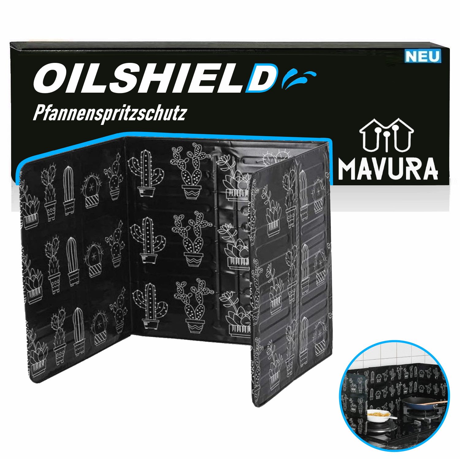 MAVURA Spritzschutz Faltwand Küche Kochen Öl günstig online kaufen