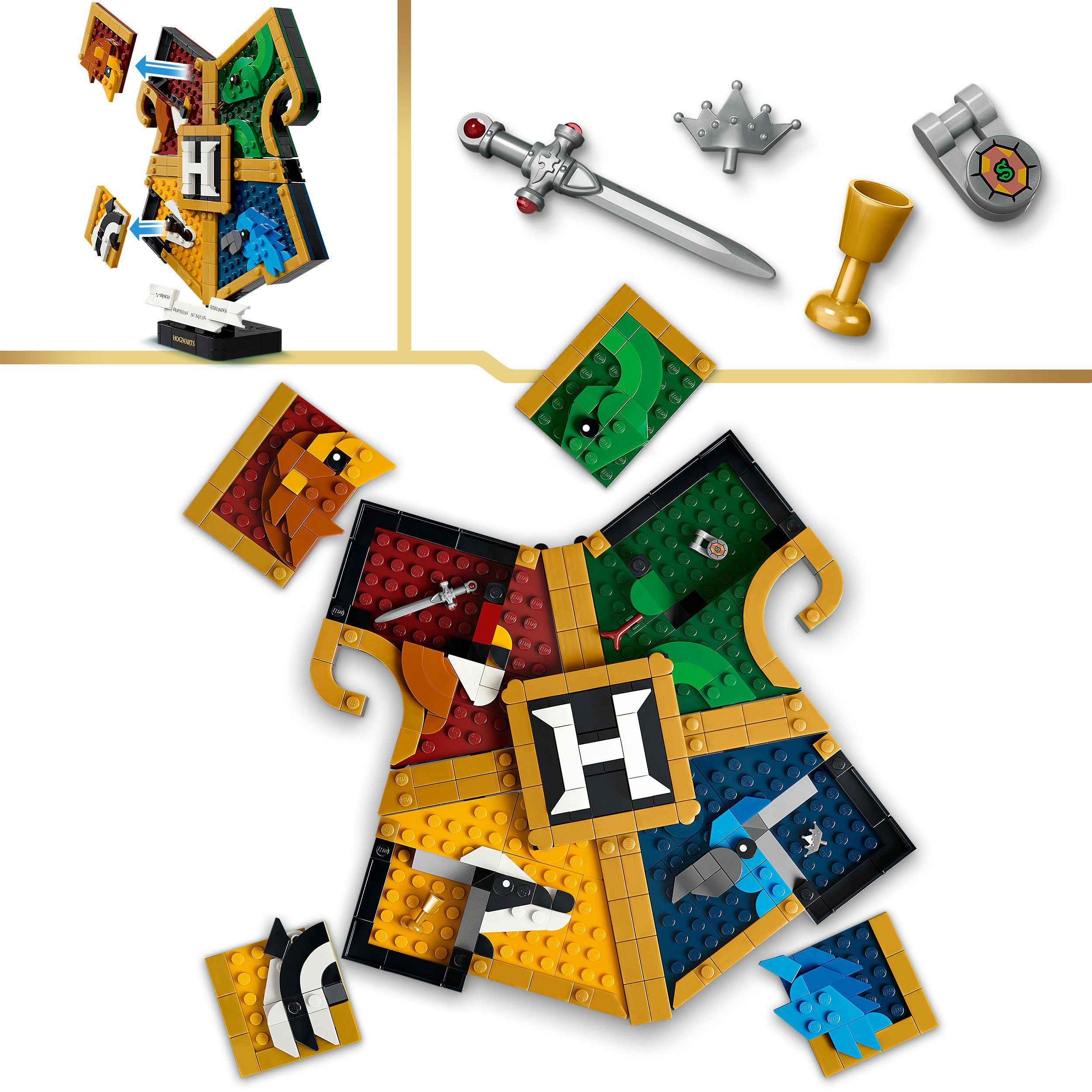LEGO® Hogwarts Hauswappen (76462), LEGO Harry Potter™ Konstruktionsspielsteine, (545 St), Made in Europe – Bild 5 von 5