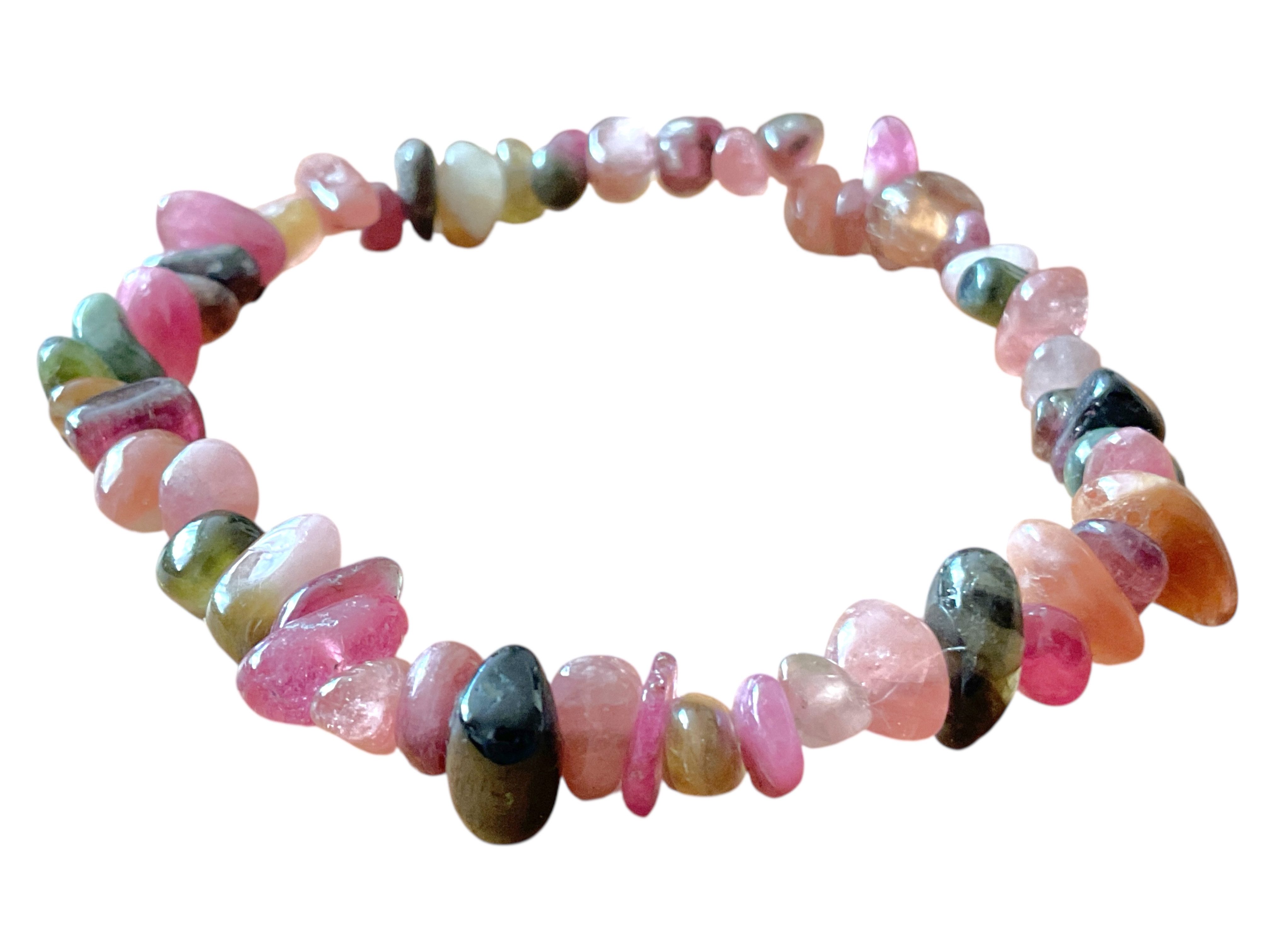 Armband Turmalin bunt Splitterarmband, Brasilien, Naturstein-Armband