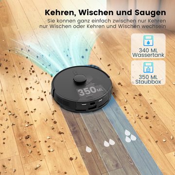 AIRROBO Saugroboter Saugroboter mit Wischfunktion WLAN Staubsauger Roboter, 50,00 W, mit Beutel, 360° Kollisionsschutz