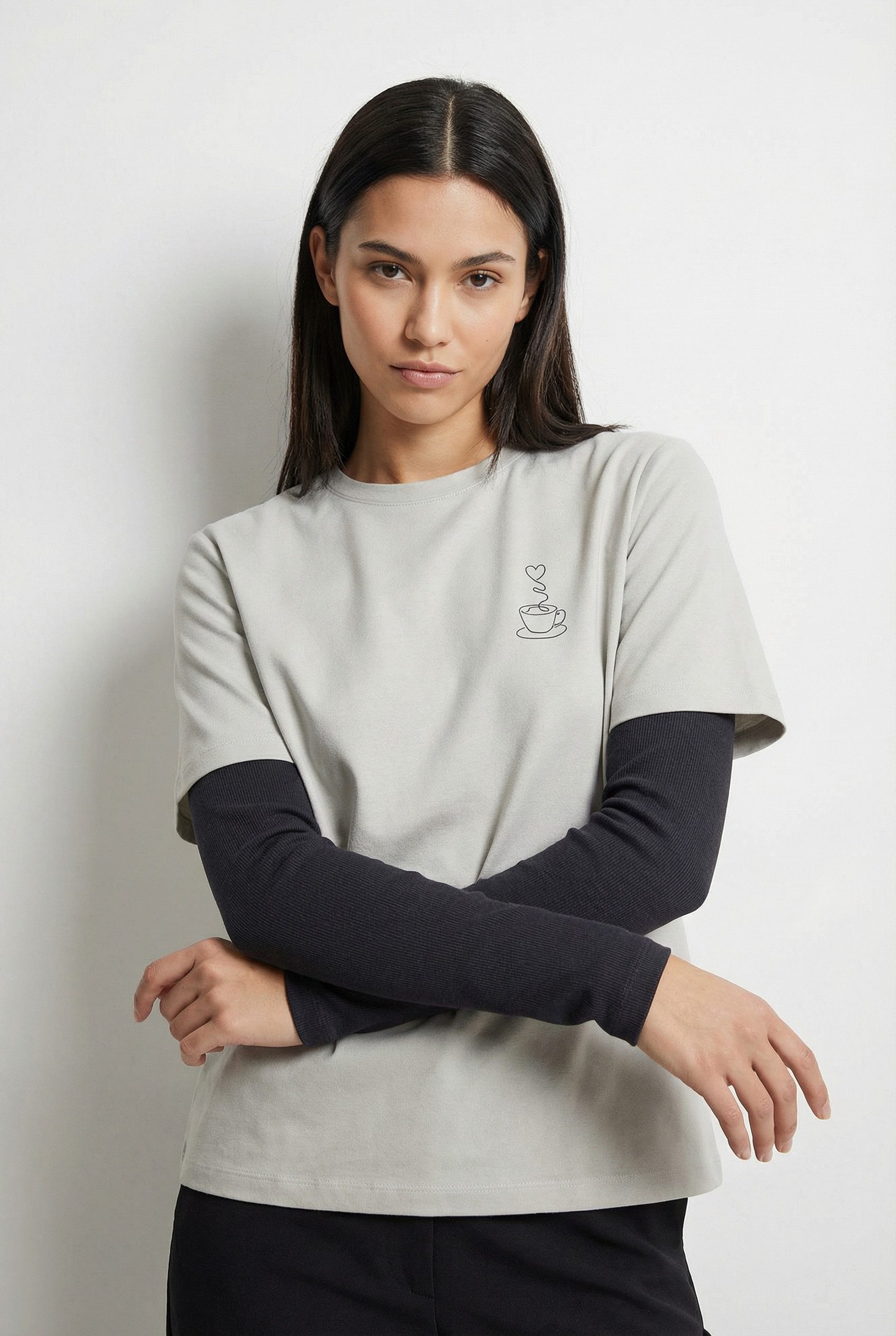 Vila Kurzarmshirt VISYBILLA FRENCH O-NECK S/S TOP/PB/LC günstig online kaufen
