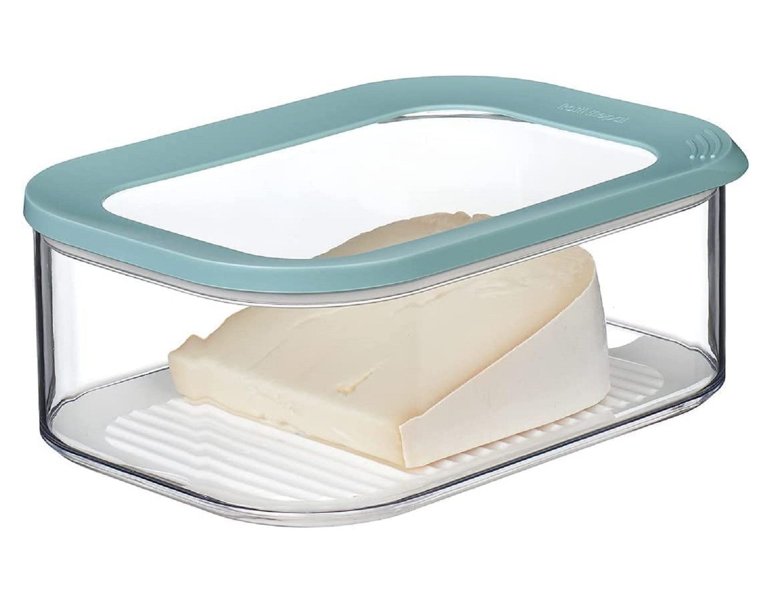 Mepal Vorratsdose Käsedose Modula 2000 ml, Antikondenseinsatz, Nordic Green, Styrol-Acrylnitril (SAN), Polyethylen (PE), Kühlschrankdose für Käsestücke & Scheibenkäse, spülmaschinenfest