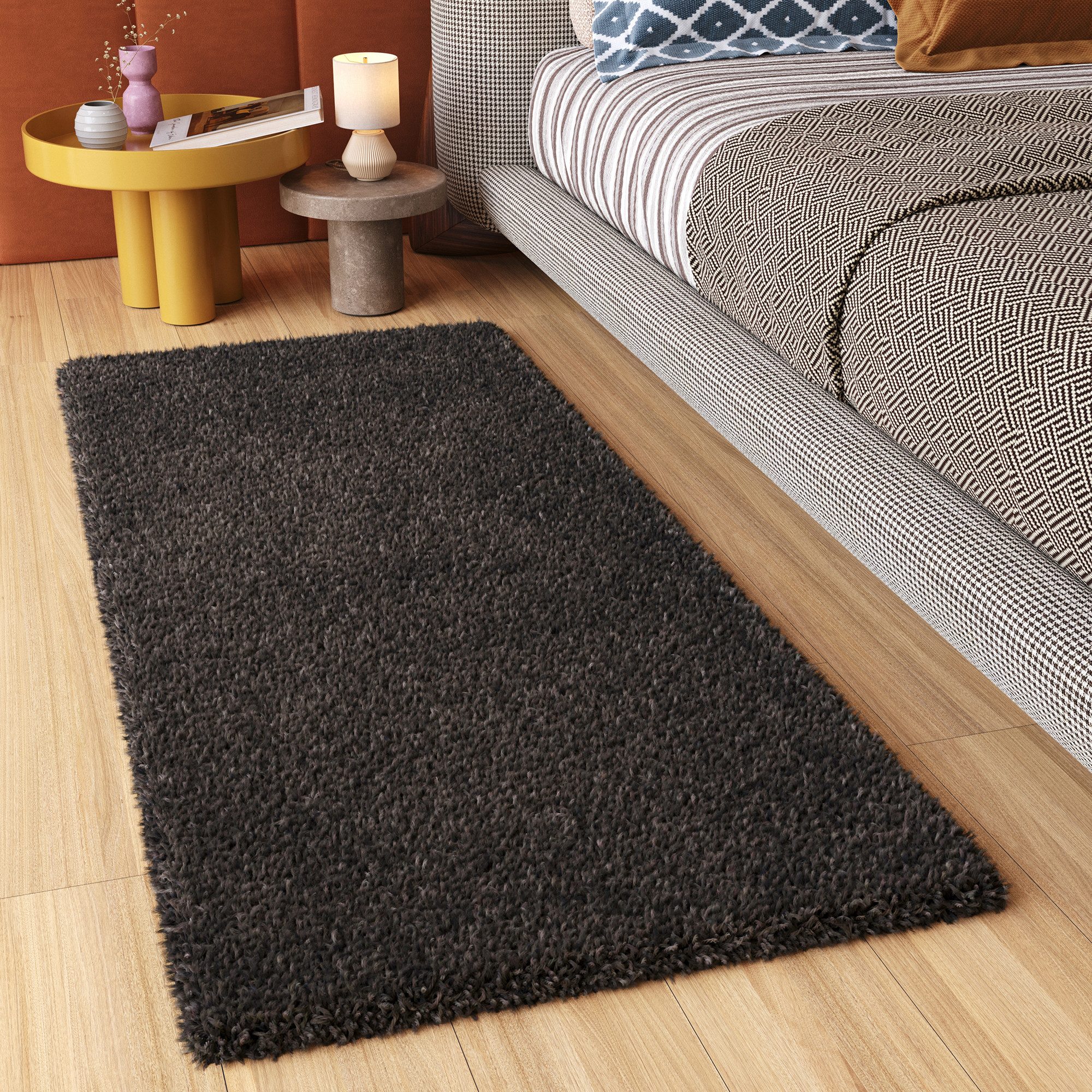 Hochflor-Läufer ESSENCE, Tapiso, rechteckig, Höhe: 40 mm, Wohnzimmer, Schlafzimmer, Shaggy