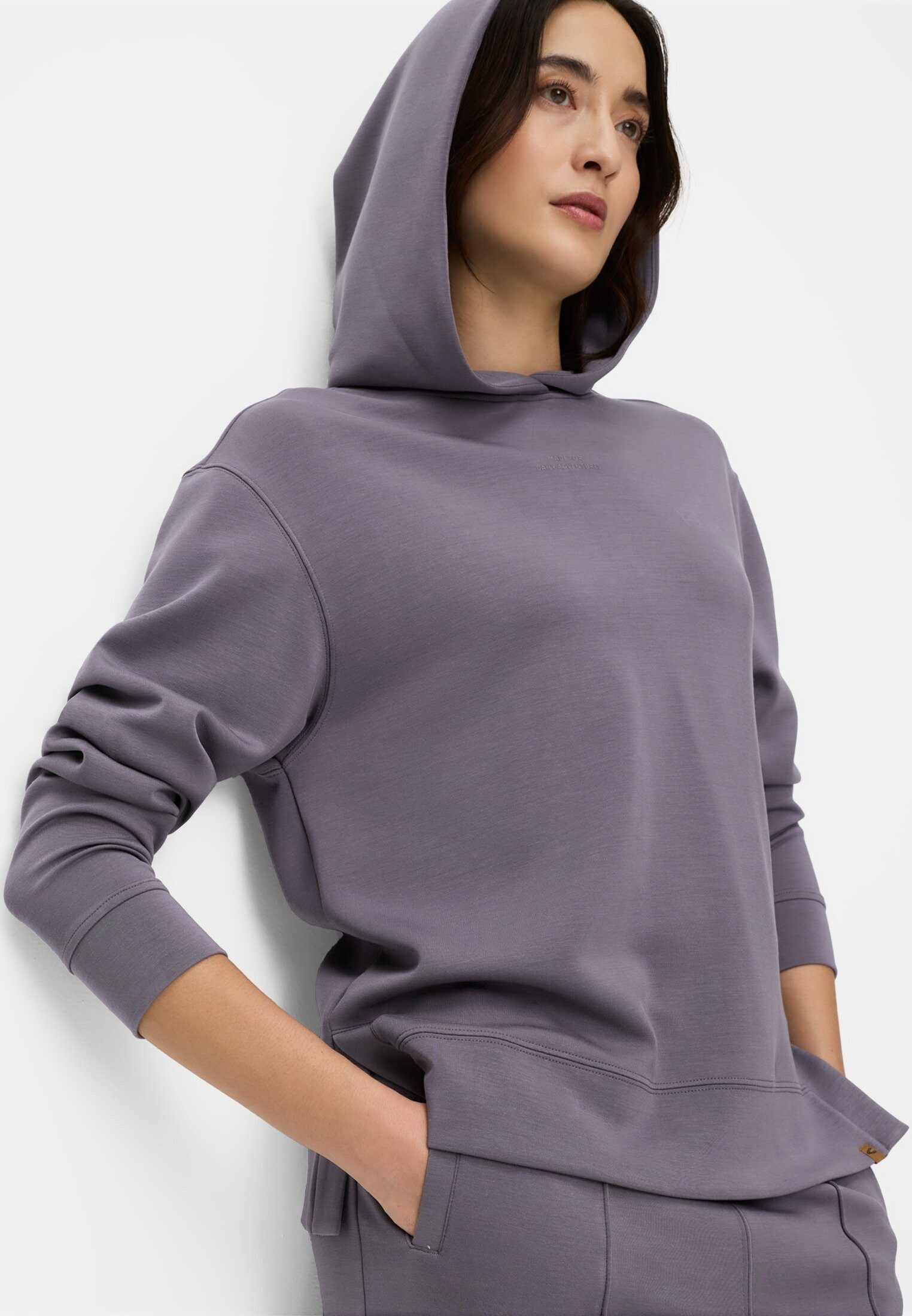 camel active Hoodie im Relaxed Fit Langarm