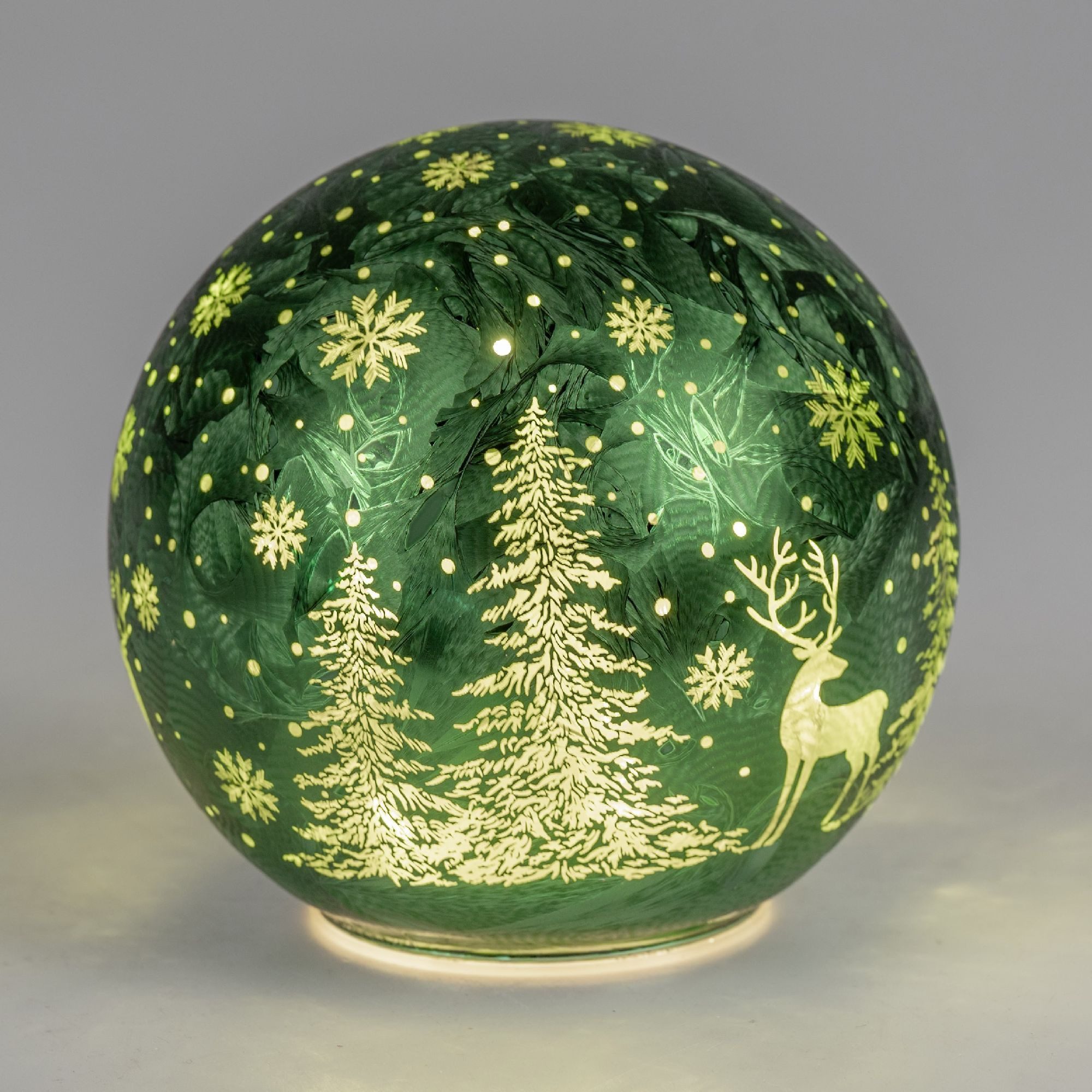 formano Tischleuchte Frosty Winterzeit, LED, Mit Timerfunktion, Grün, Winterwald, H: cm