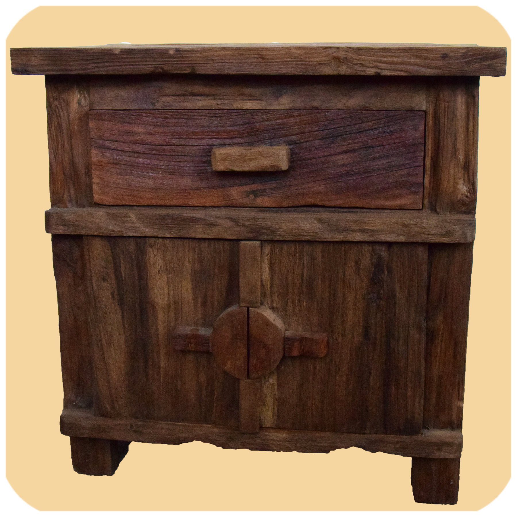 SIMANDRA Kommode Altholzschrank (Einzelstück, 1 Kommode), reine Handarbeit, absolutes Einzelstück, Recyclingholz massiv