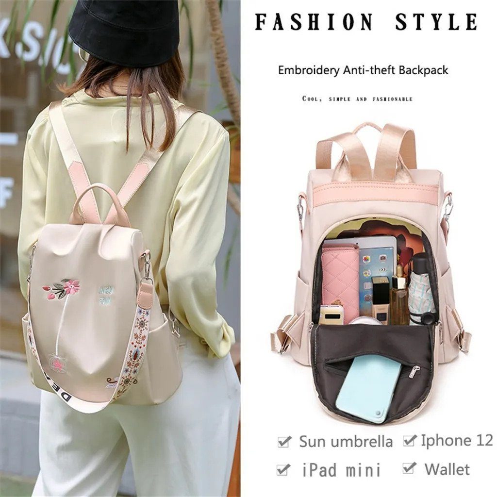 XDeer Daypack Damen-Rucksack mit Blumenstickerei,Wasserdichte Schultasche ( günstig online kaufen