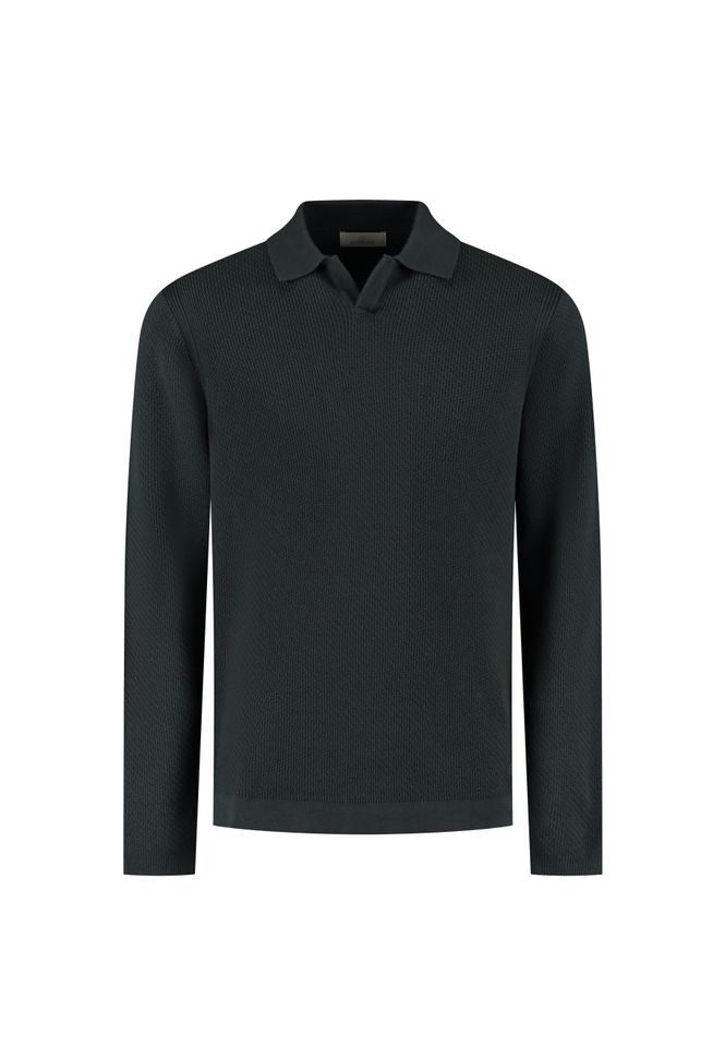 Dstrezzed Langarm-Poloshirt – elegantes Strick-Poloshirt günstig online kaufen