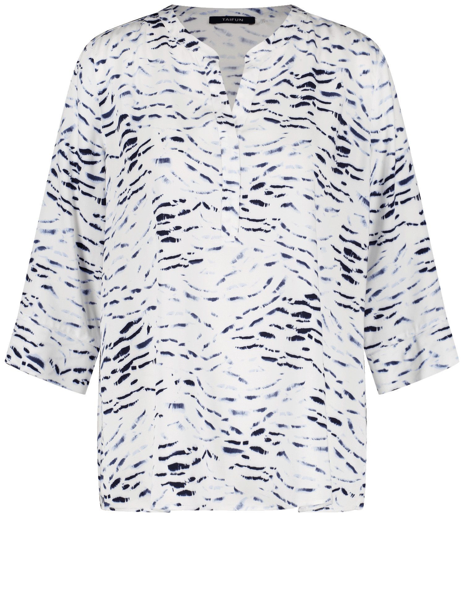 Taifun Longbluse – modische 3/4-Arm Bluse mit Allover-Print