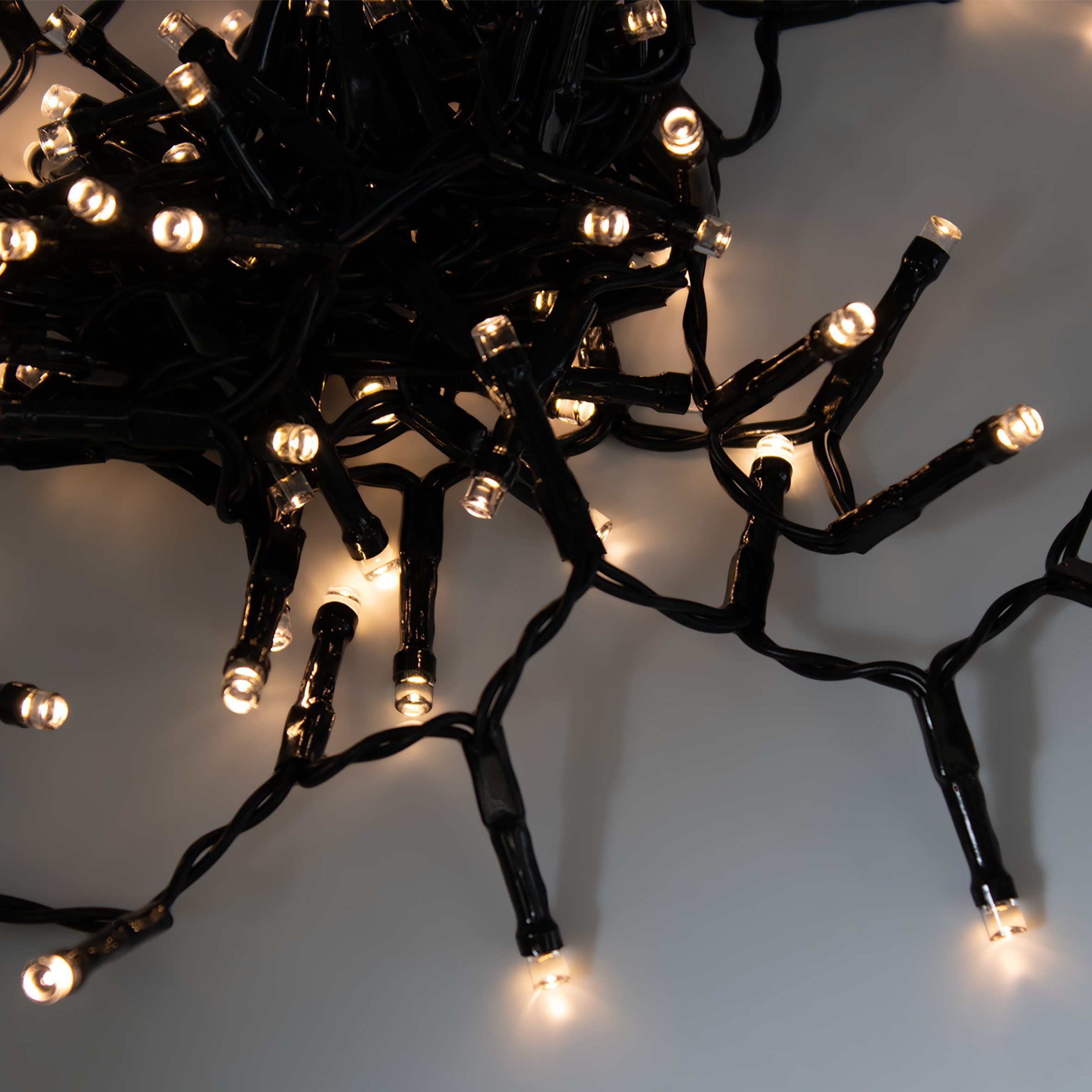 Spetebo LED-Lichterkette Außen Deko Beleuchtung warm weiß mit Timer - 160 LED / 4 m, 160-flammig, mit 8 Funktionen – Bild 4 von 5