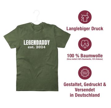 Shirtracer T-Shirt Legendaddy est. 2024 weiß Vatertag Geschenk für Papa