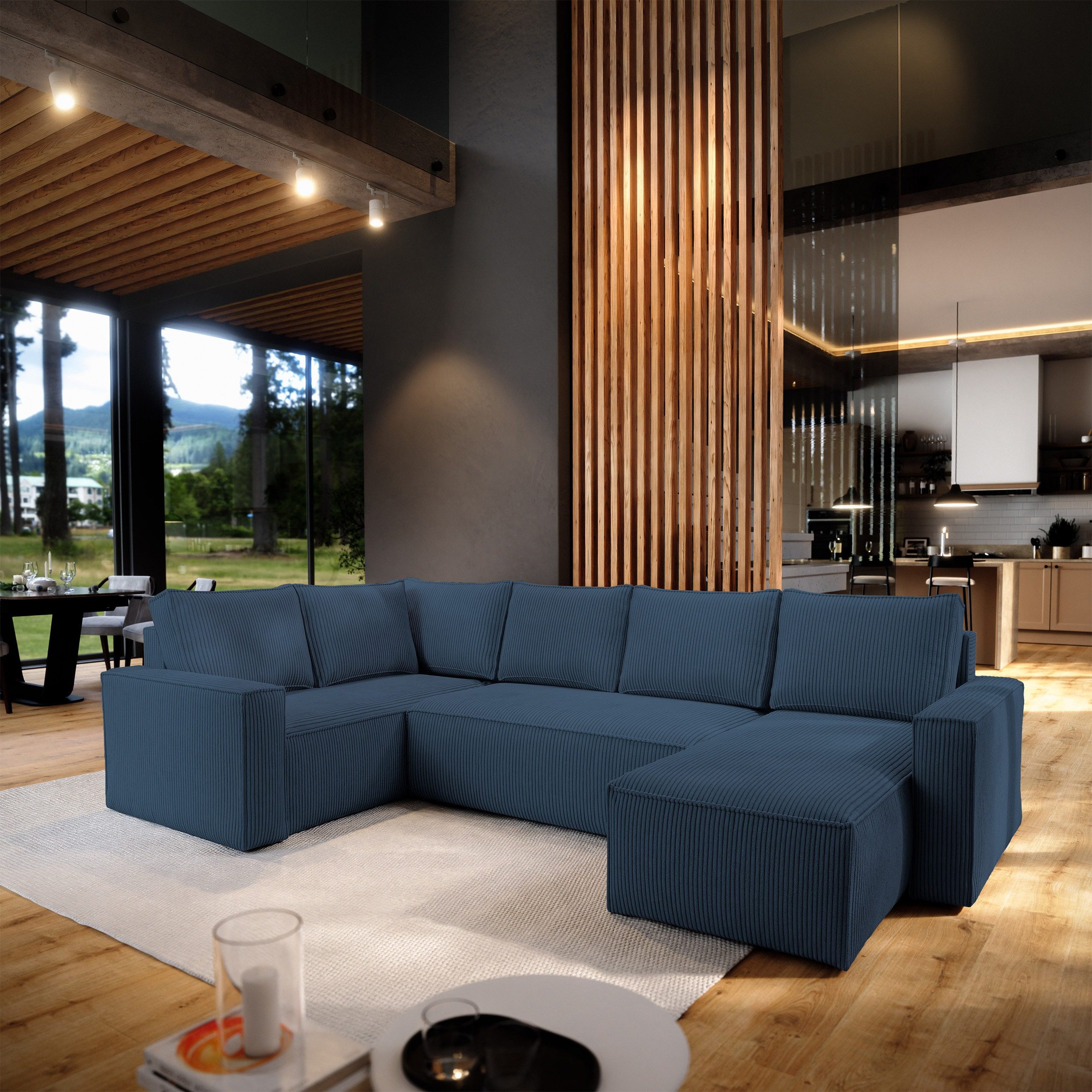 Masseno Ecksofa NORENA mit Schlaffunktion U-Form, günstig online kaufen