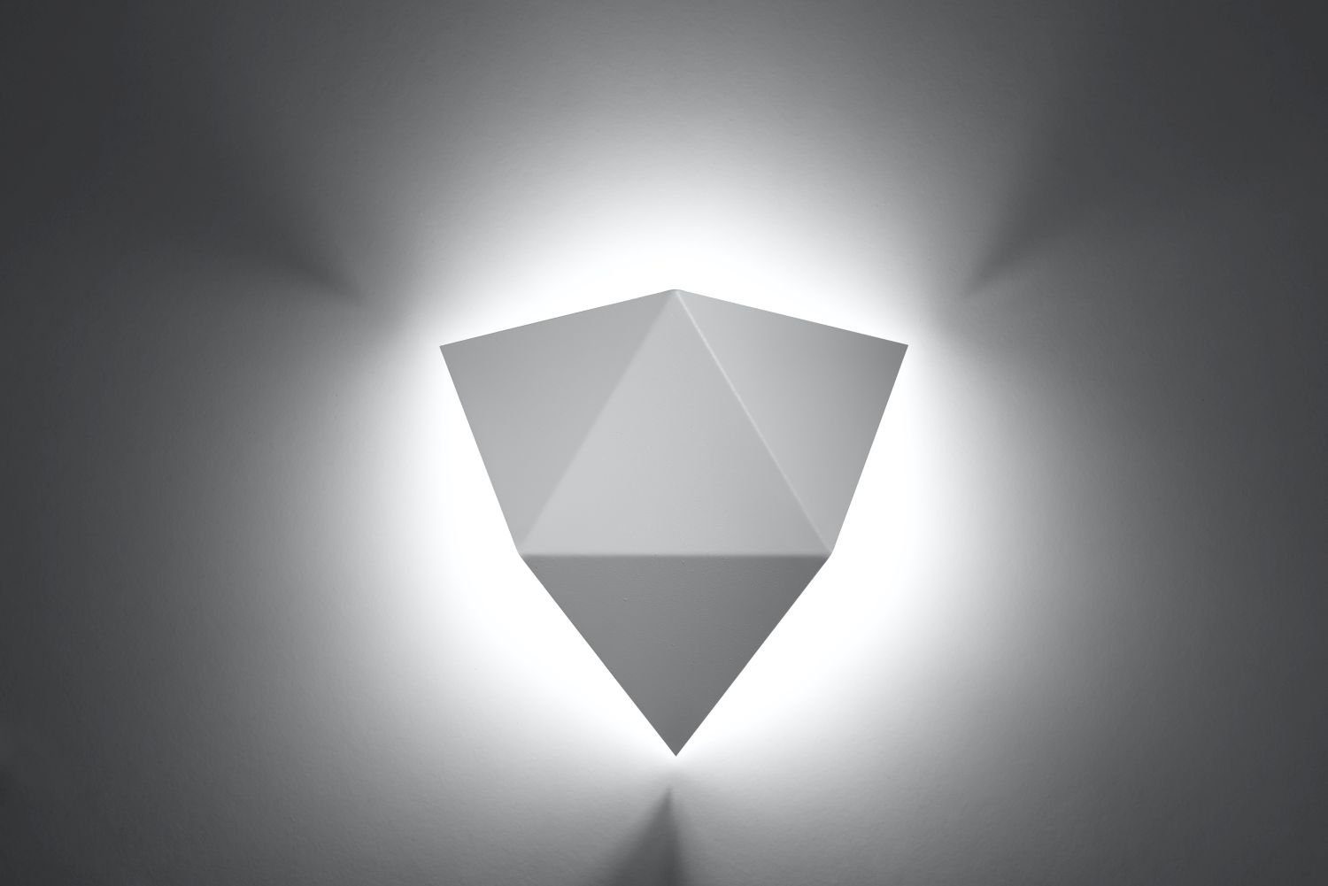 Metall Wandlampe ANTISTIA, ohne Modern Flur Wandleuchte Licht-Erlebnisse Wohnzimmer B:24cm Leuchtmittel, Weiß Dekorativ