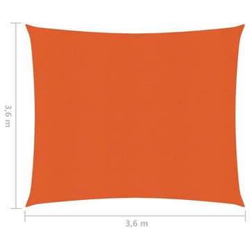 vidaXL Sonnensegel Sonnensegel 160 g m² Orange 3,6x3,6 m HDPE Beschattung Quadrat