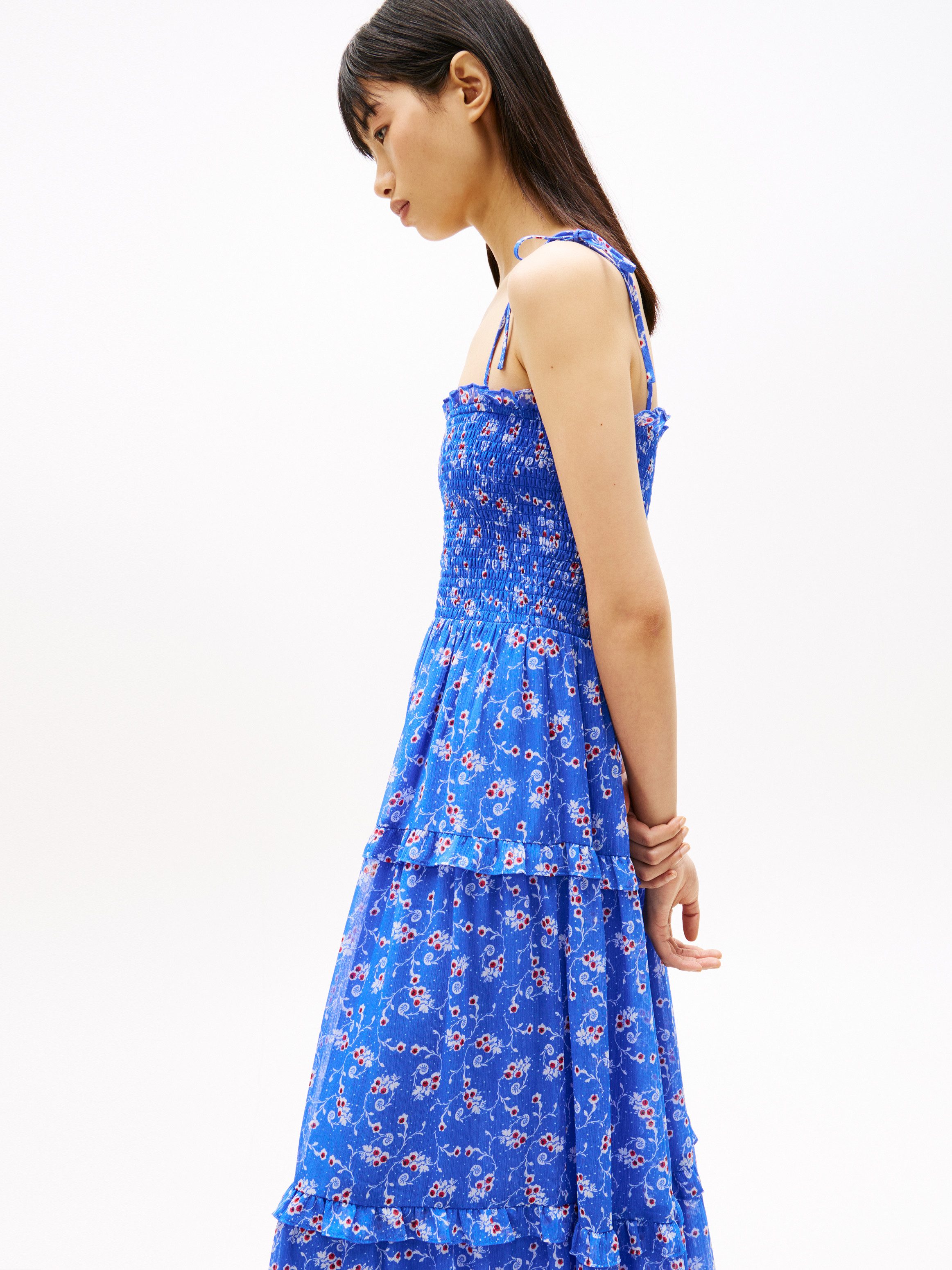 Tommy Jeans Maxikleid TJW AOP CHIFFON MAXI DRESS EXT mit Allover-Print, Fit-and-Flare