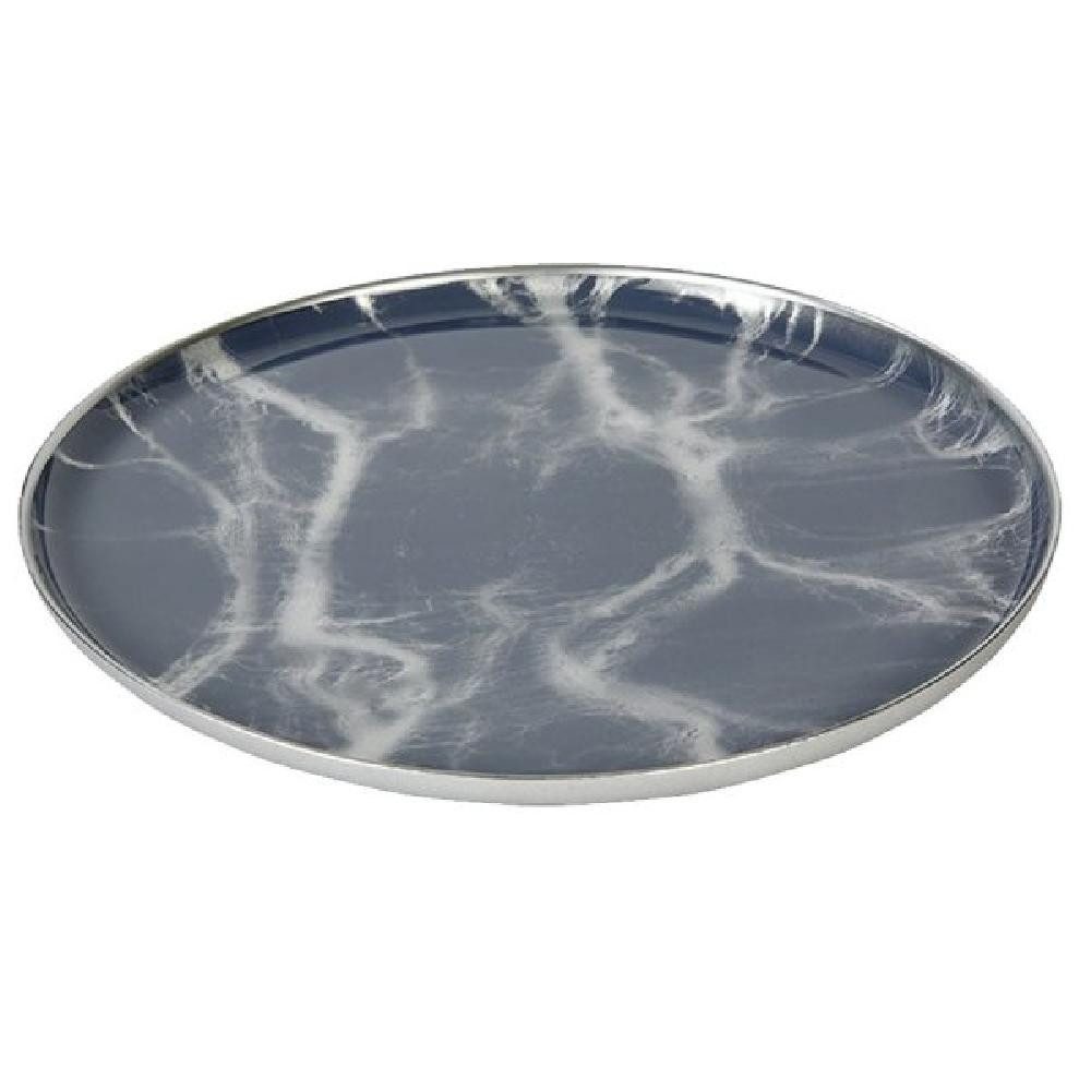 Lambert Servierplatte Platzteller Achat Gebäckteller Silber Grau (33cm)