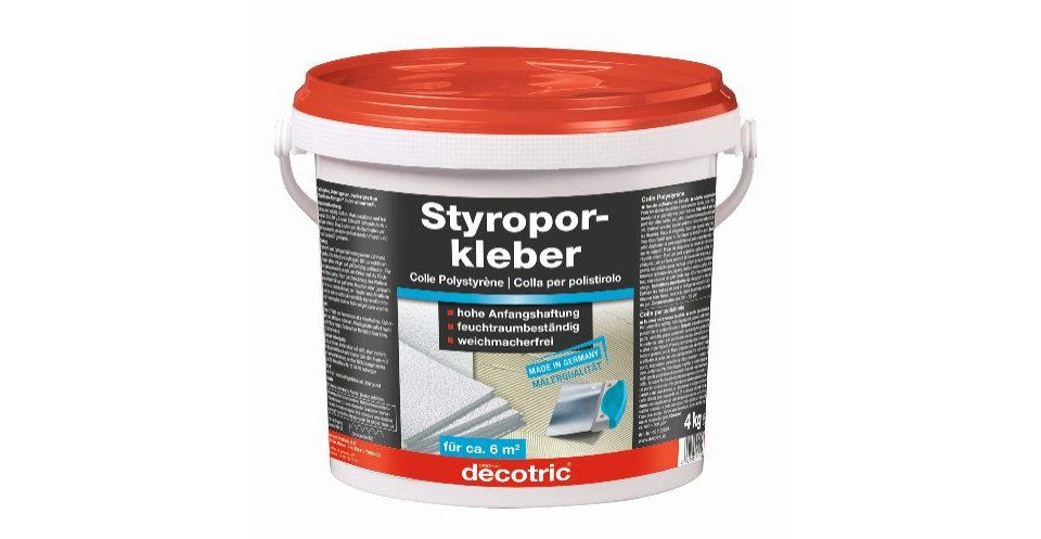 decotric® Dispersionskleber Decotric Styroporkleber 4 kg günstig online kaufen