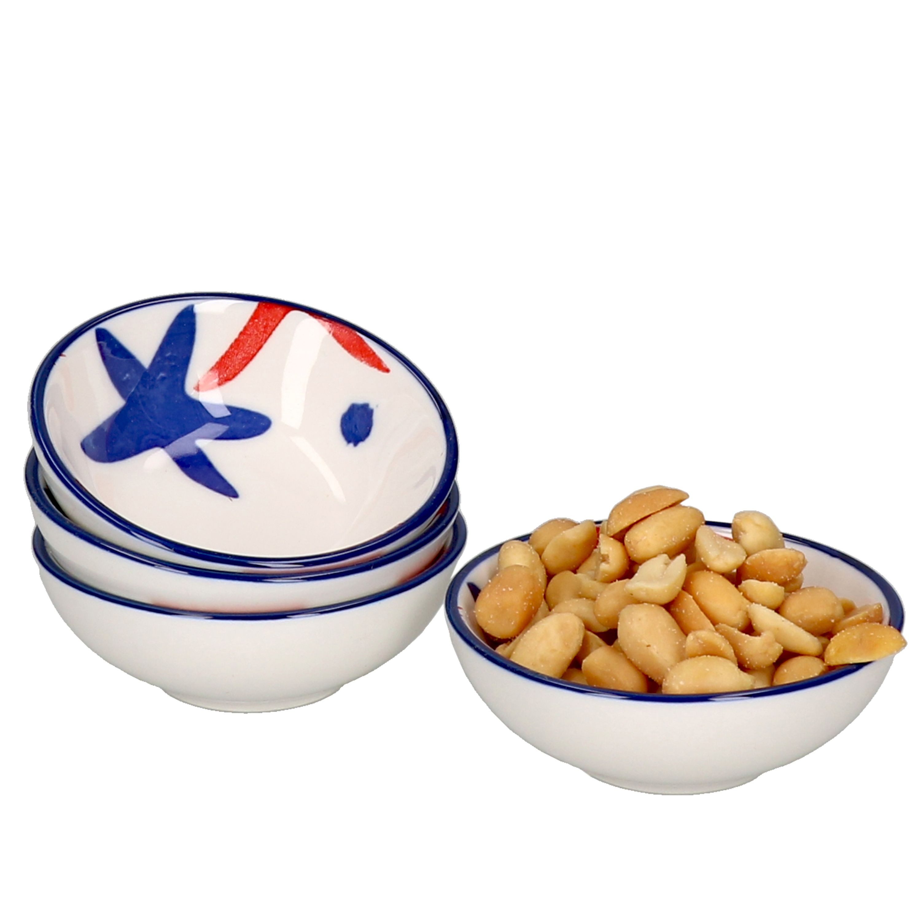 Ritzenhoff & Breker Rührschüssel 4er Set Schale flach 8cm Seestern Seaside - Ritzenhoff 270181, Porzellan