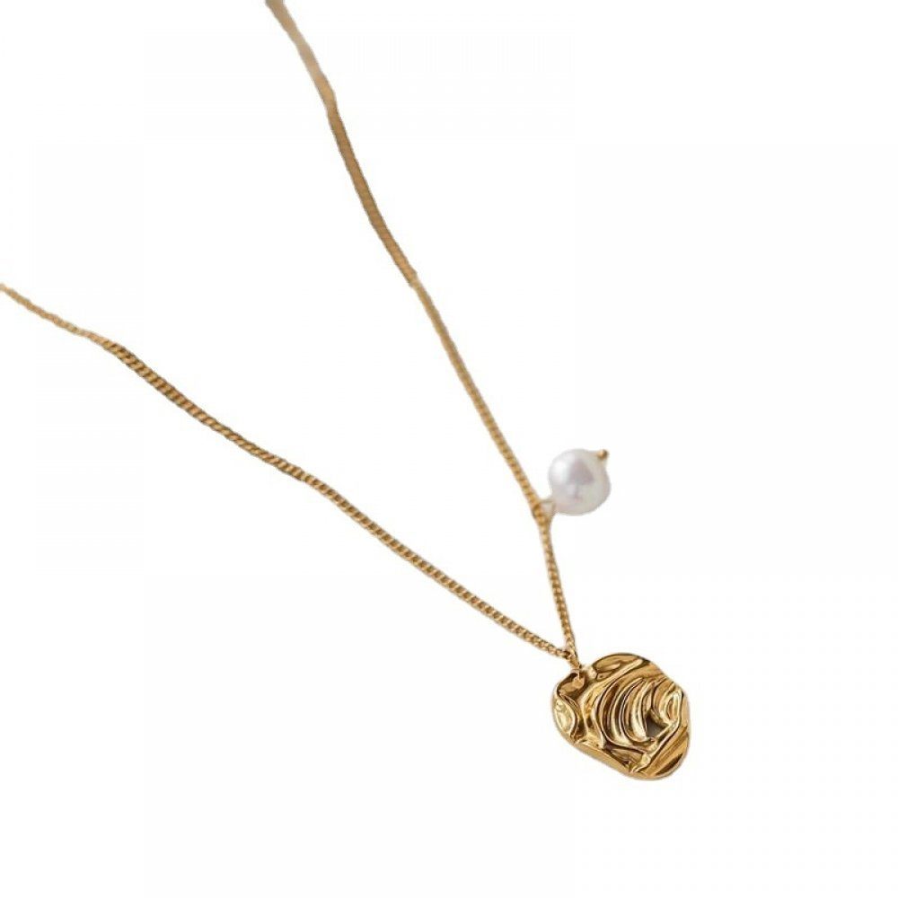 Invanter Kette mit Anhänger Neue leichte Luxus-Perlenmedaillon-lange Halskette, inkl.Geschenkbo,Valentinstagsgeschenke, Geburtstagsgeschenke für sie