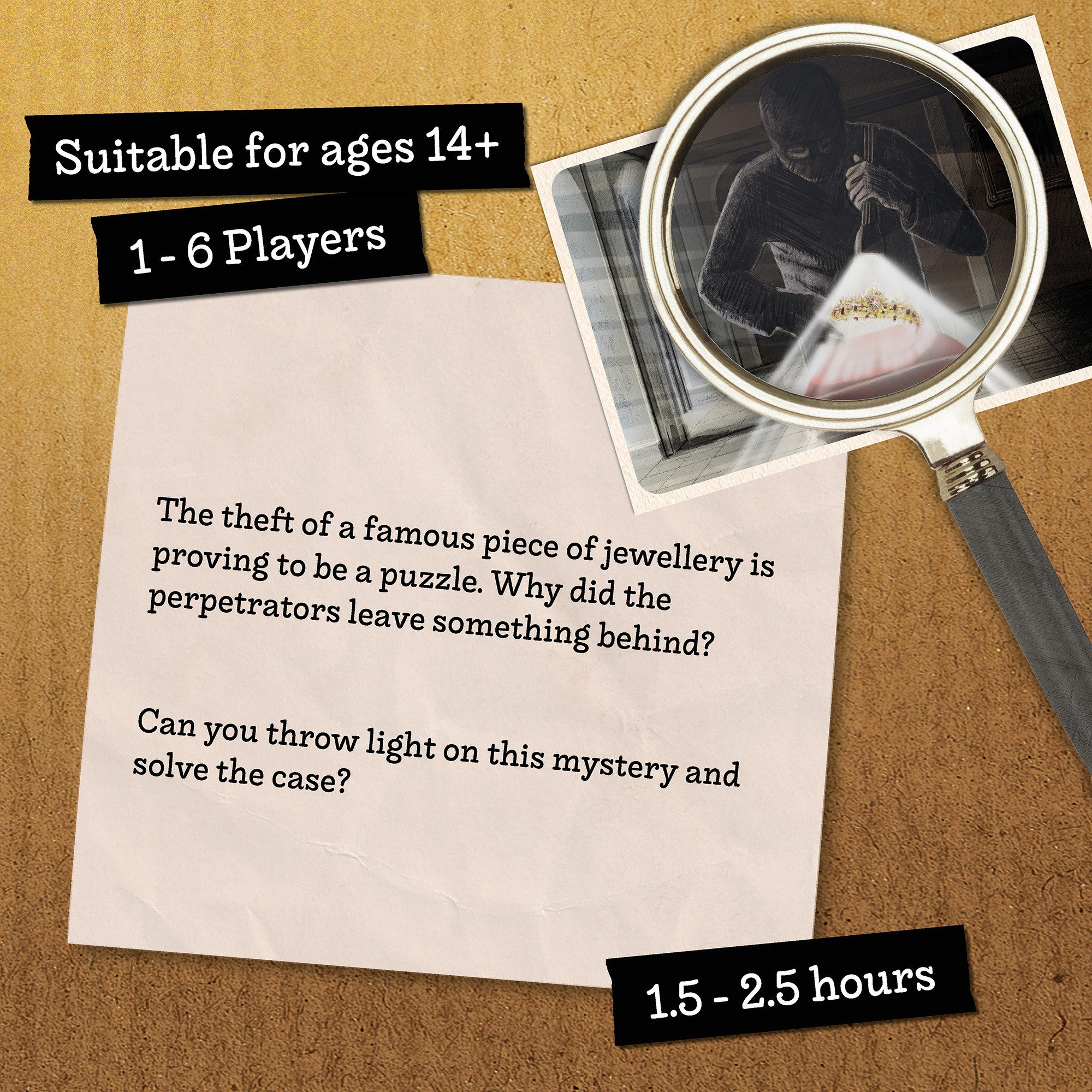 Hidden Games Spiel The Midgnight Crown, Gesellschaftsspiel, Detektivspiel, Familienspiel, Made in Germany