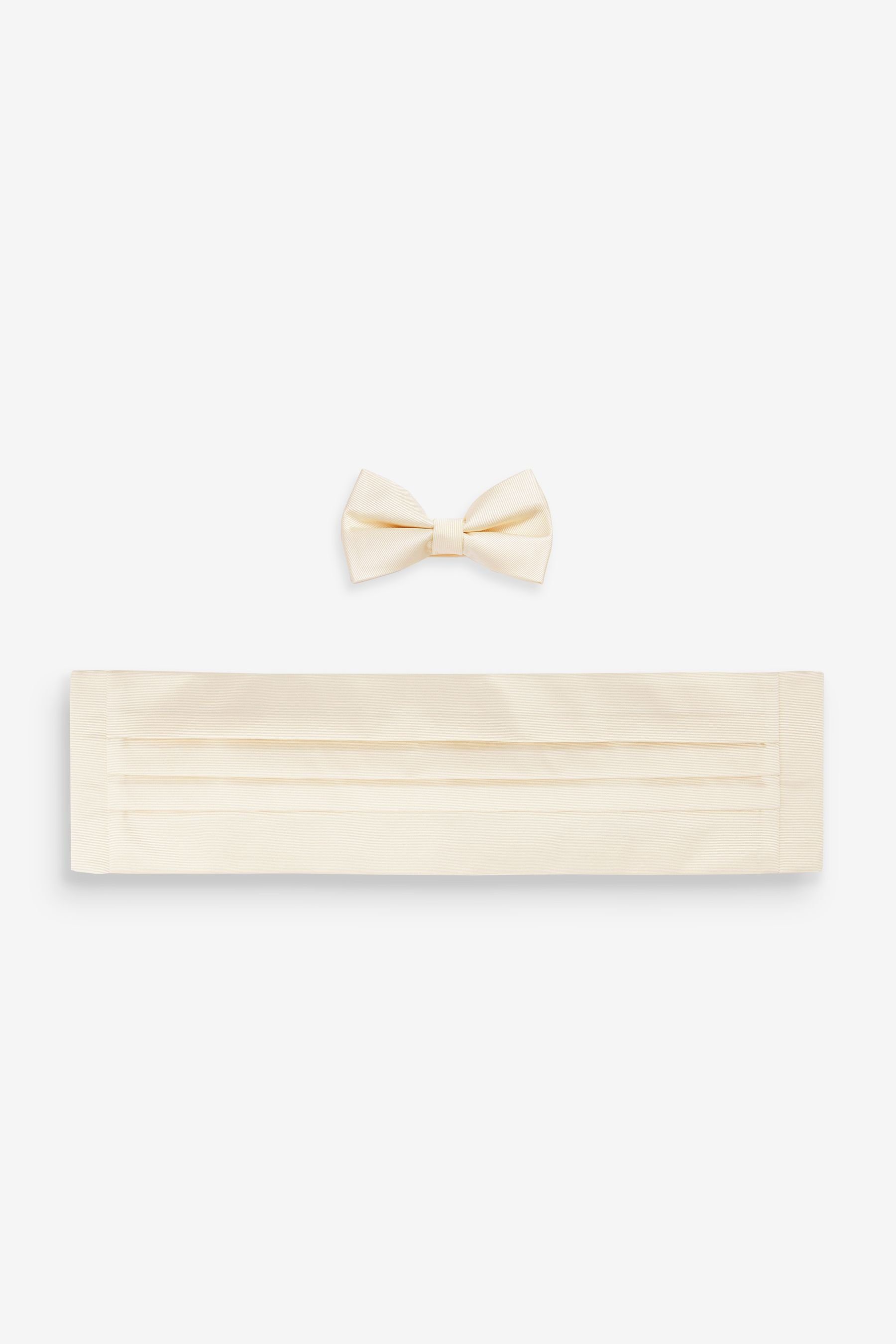 Next Kummerbund Kummerbund und Fliege im Set, (2-St) Champagne Gold